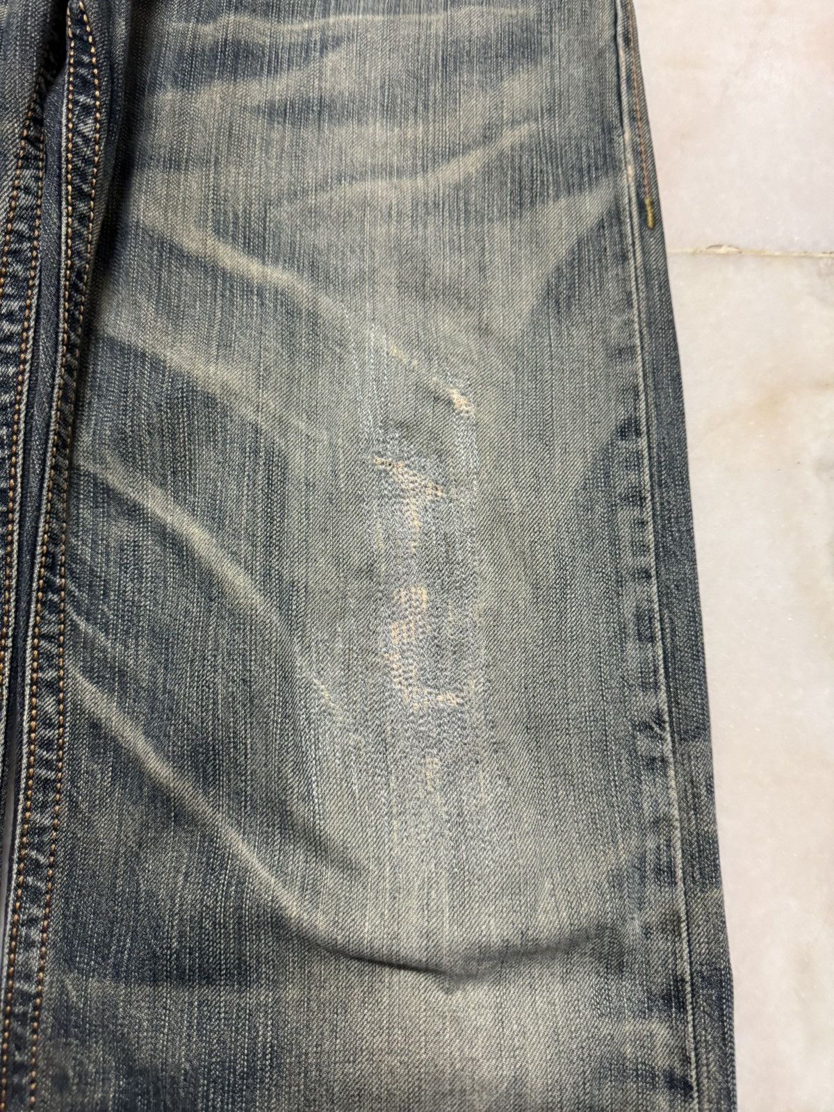 Edwin 💥BAGGY💥INSANE EDWIN EXCLUSIVE VINTAGE REPAIRED MUDWASH JEAN Size US 31 - 5 Thumbnail