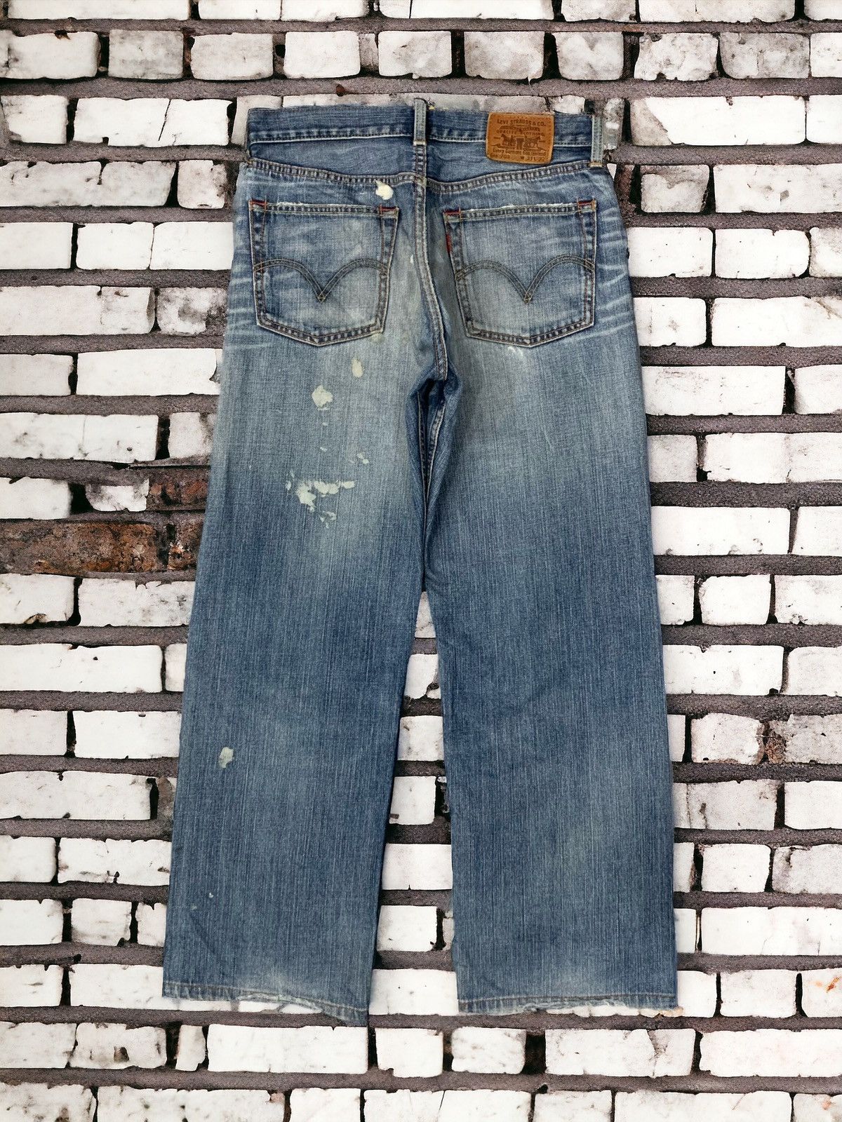 Levis 703 Distressed Paint Marks Denim Pants (AB36)