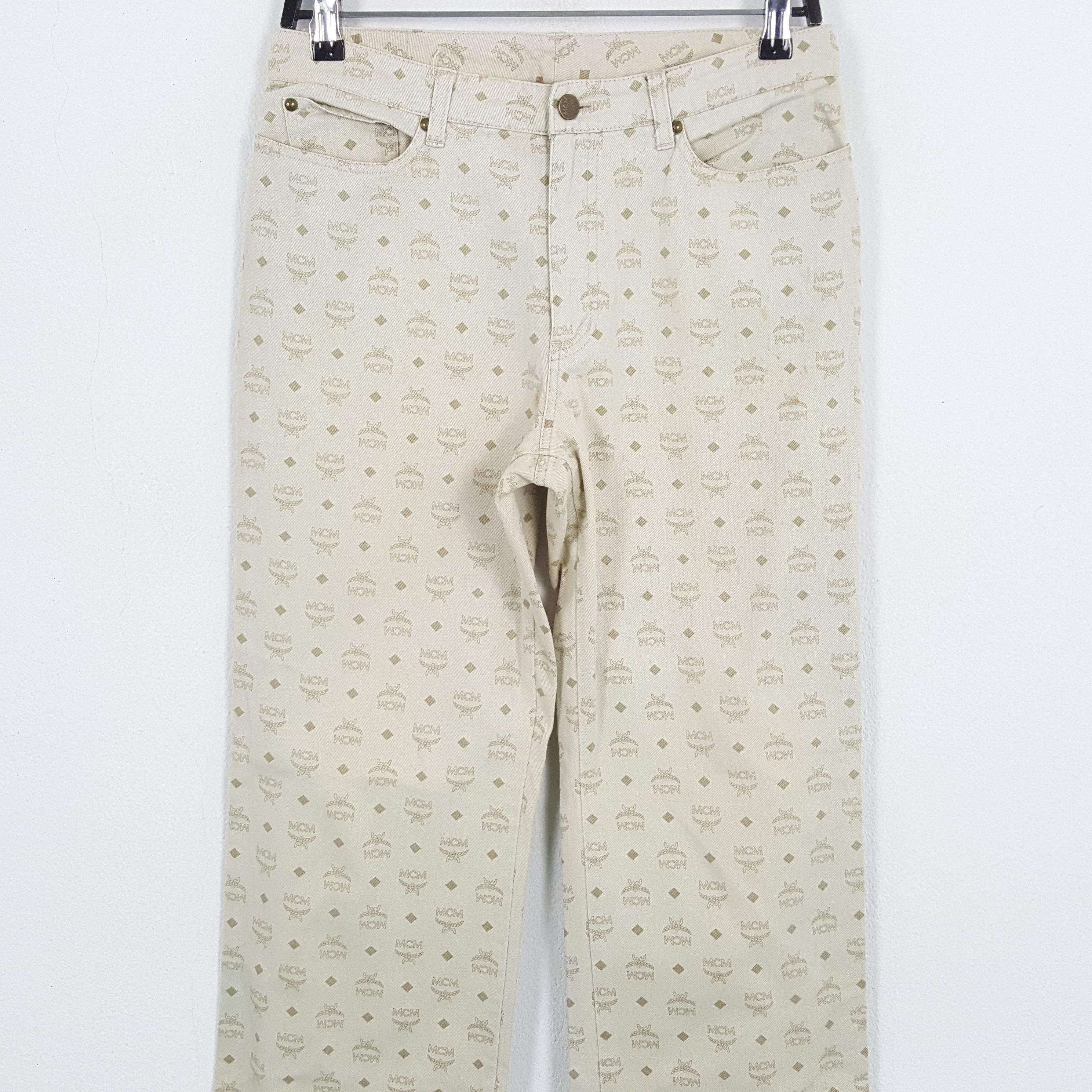 MCM × Vintage MCM LEGERE Fashion Monogram Style Pants Size US 29 - 2 Thumbnail