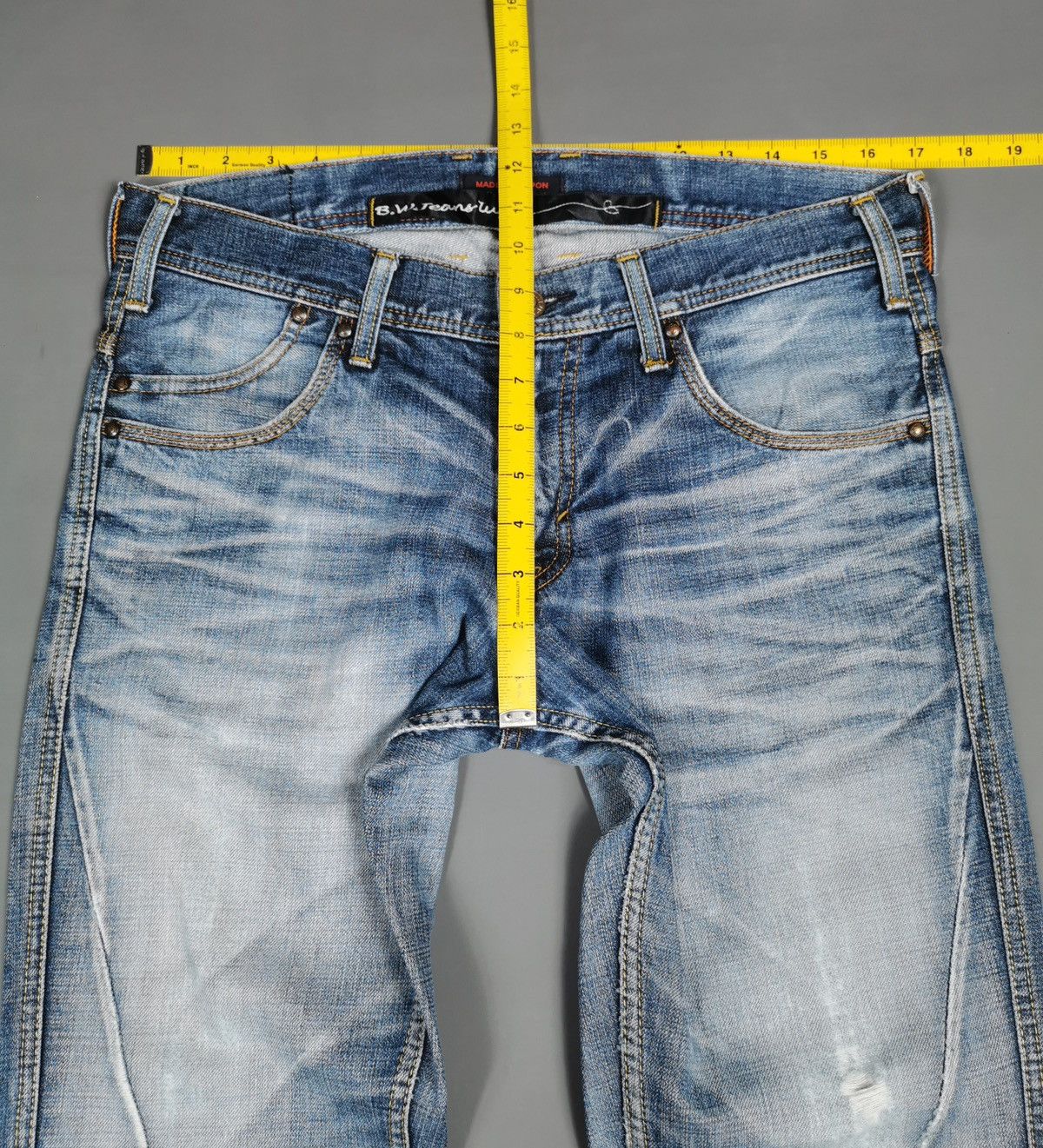 Kapital Twist Leg Shoecut Blue Way Japan Distressed Jeans Size US 34 / EU 50 - 11 Thumbnail