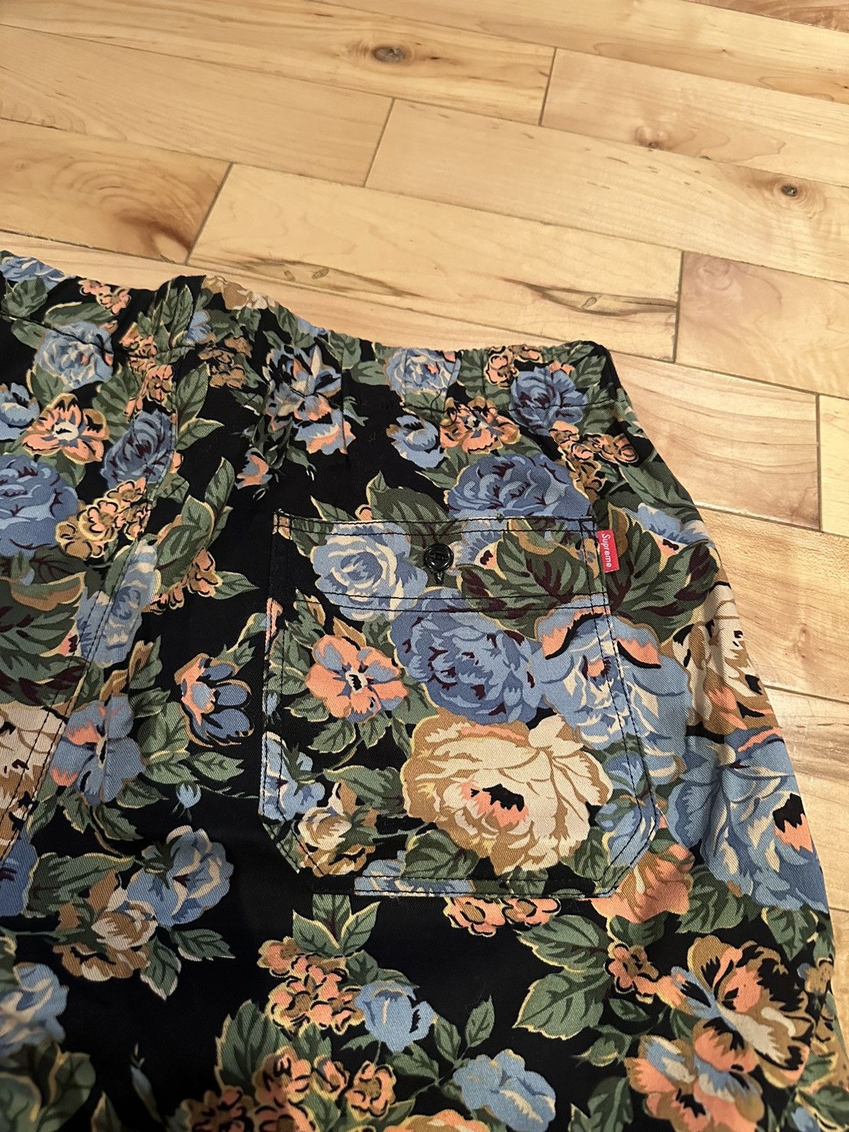 Supreme FW14 Black Floral Flower Pants Large Size US 34 / EU 50 - 3 Thumbnail