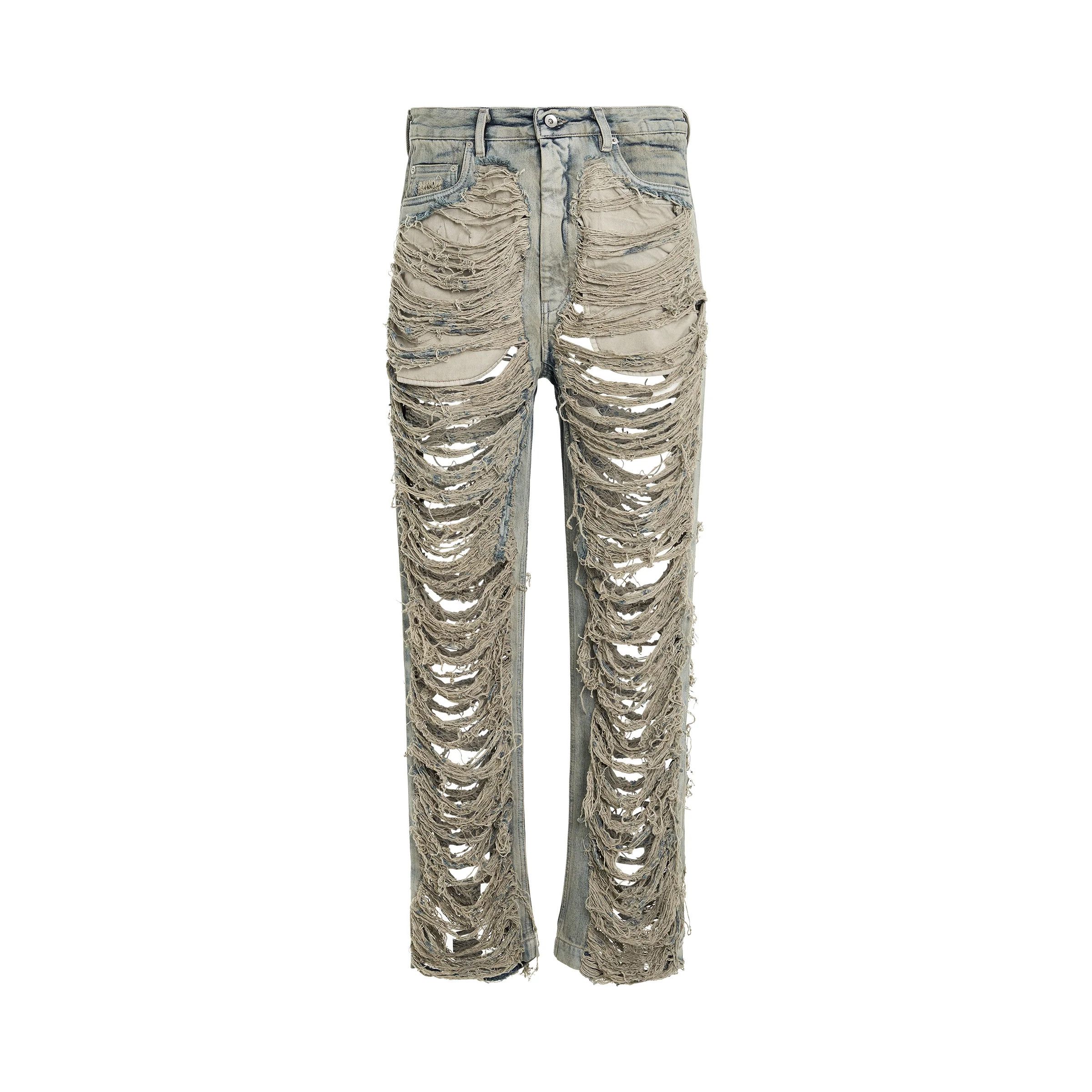 Rick Owens Drkshdw o1mris0824 Baggy Geth Jeans in Sky Size US 30 / EU 46 - 1 Thumbnail