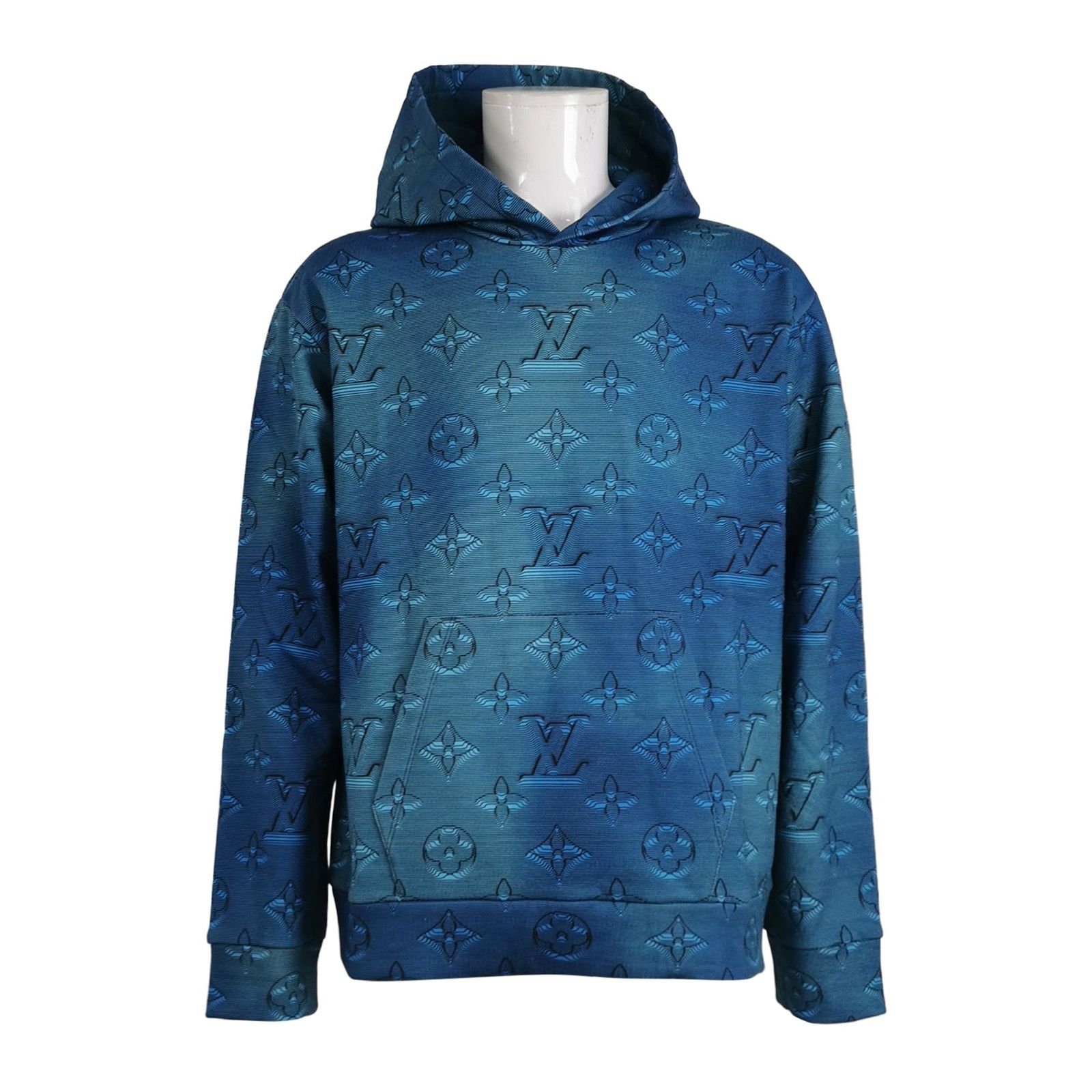 Louis Vuitton Louis Vuitton Blue Monogram Gradient Hoodie M Size US XXL / EU 58 / 5 - 1 Thumbnail