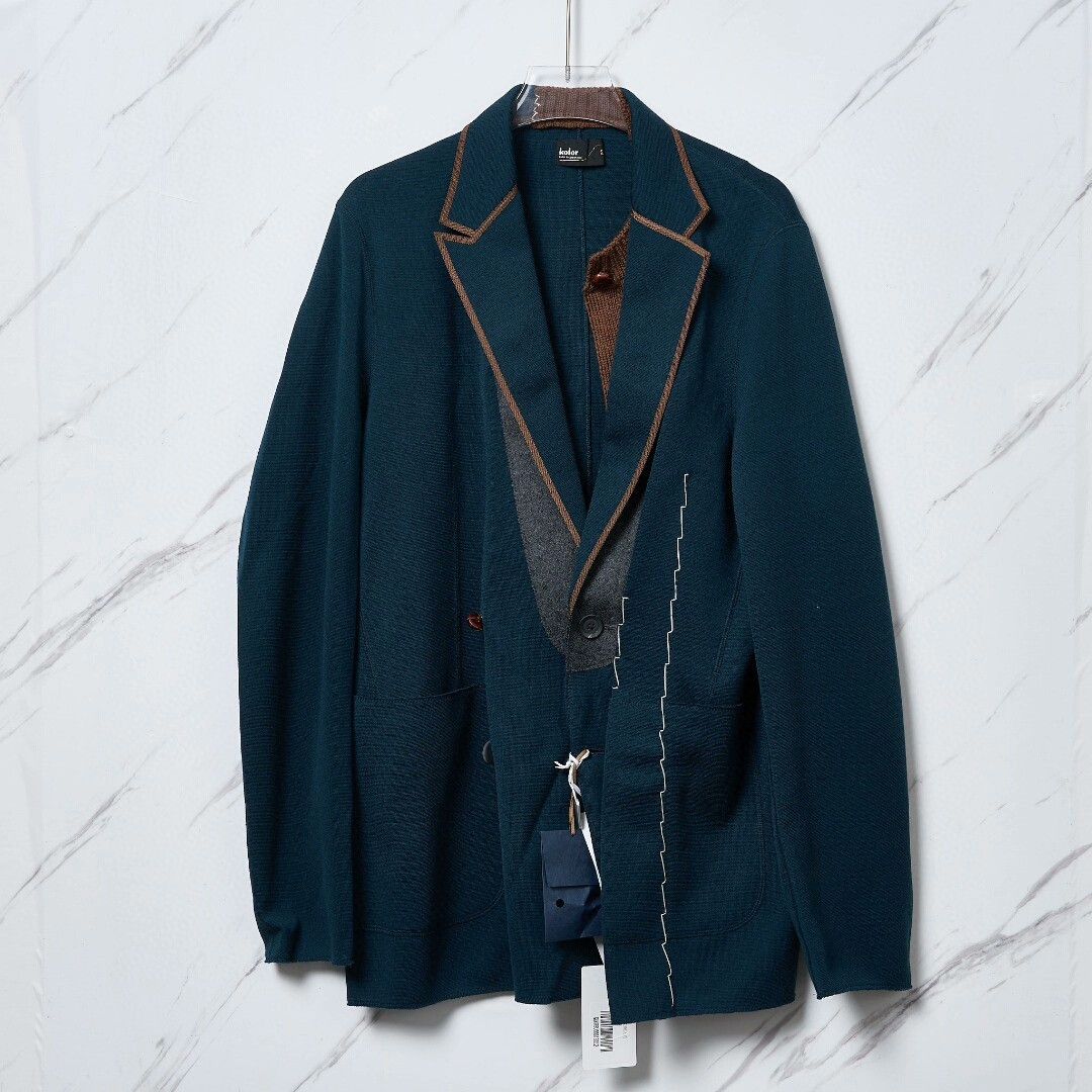 Kolor Kolor Men's Fake Two-Piece Wool Coat Size US S / EU 44-46 / 1 - 1 Thumbnail