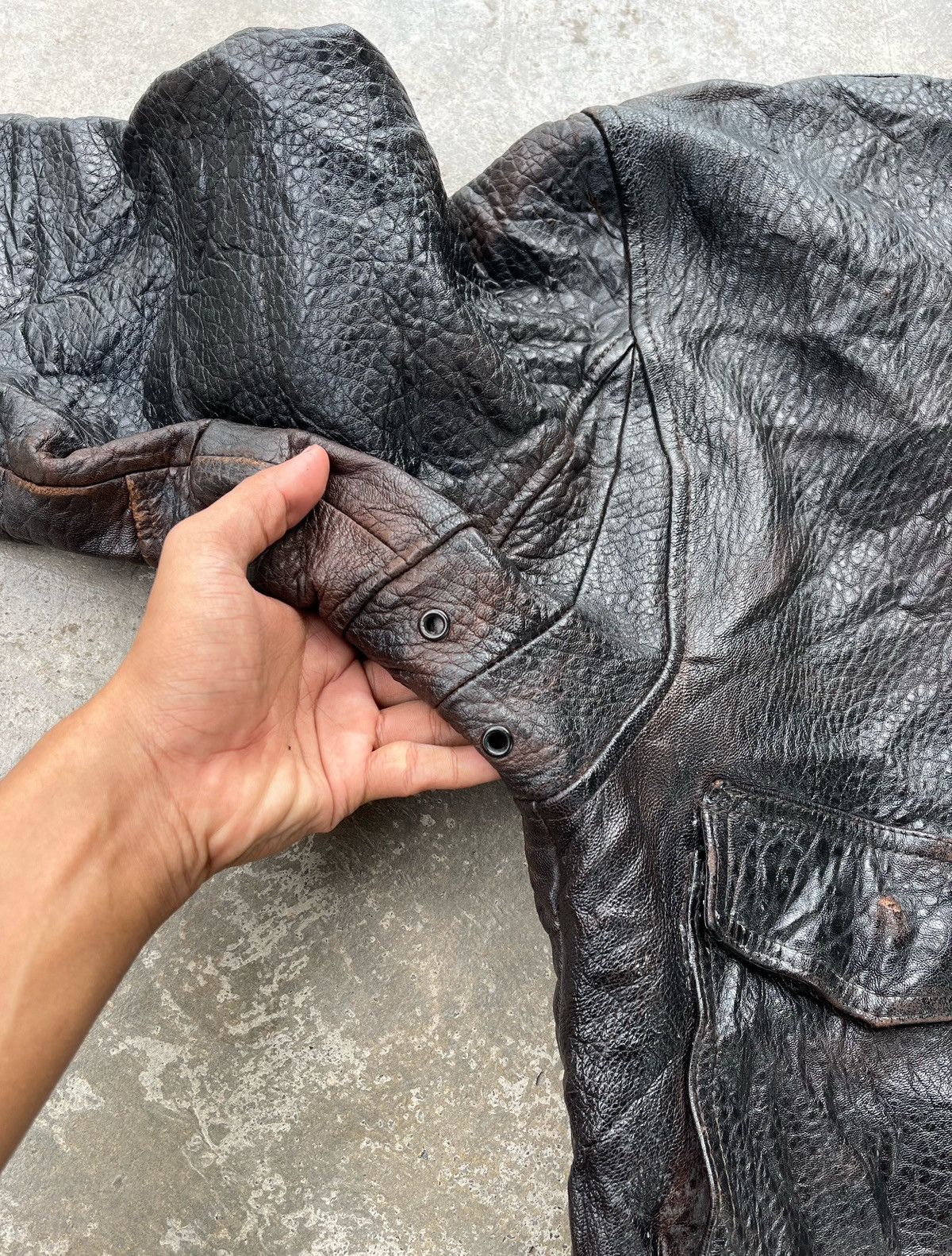 Japanese Brand × Vintage 🔥Vintage Japanese Brand Sheepskin Leather Bomber Jacket Size US M / EU 48-50 / 2 - 9 Thumbnail