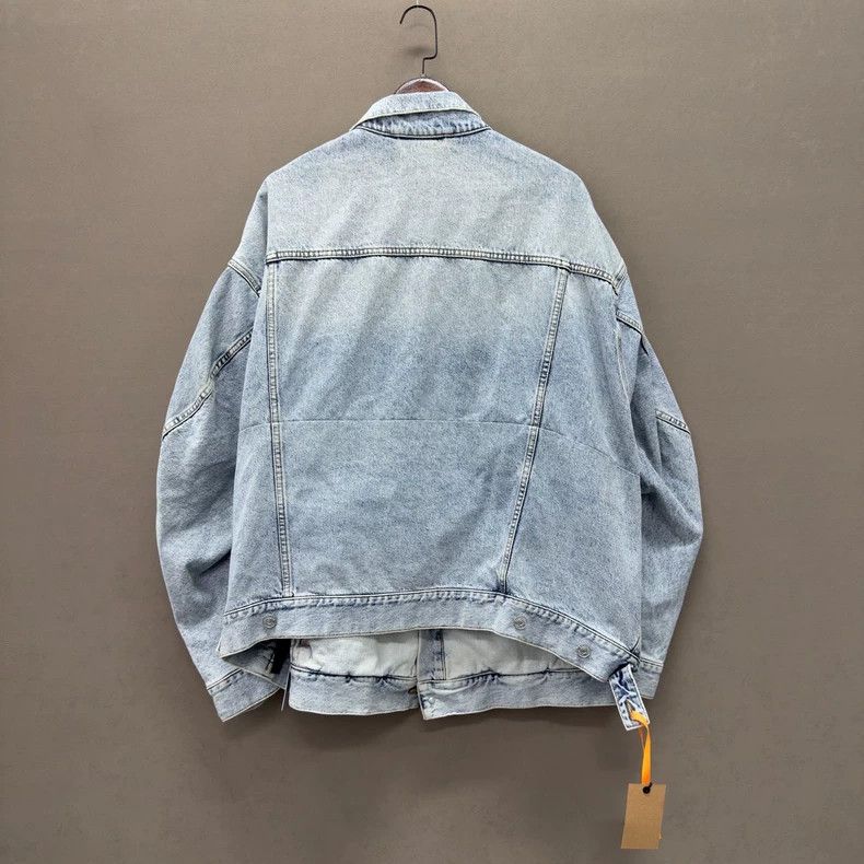 Balenciaga Balenciaga Washed embroidered logo denim jacket Size US L / EU 52-54 / 3 - 4 Thumbnail