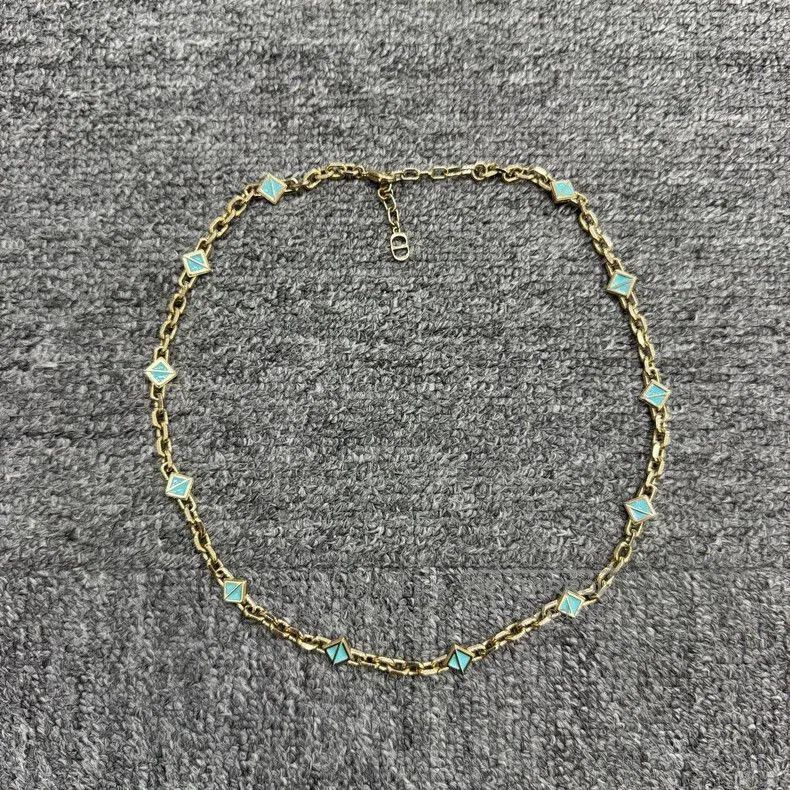 Dior Dior CD Logo Gold Chain Necklace. Size ONE SIZE - 1 Thumbnail