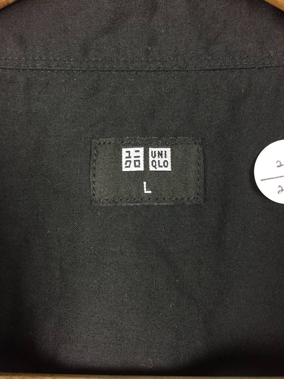 Uniqlo Uniqlo Black Open Collar Short Sleeve Button Up Shirt Size US L / EU 52-54 / 3 - 6 Thumbnail