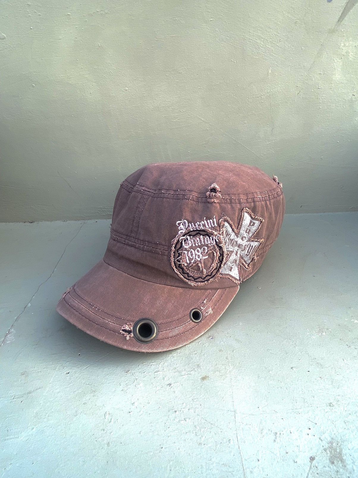 If Six Was Nine 2000s A.KURTZ puccini urban style ditsetressed patrol hat Size ONE SIZE - 2 Thumbnail