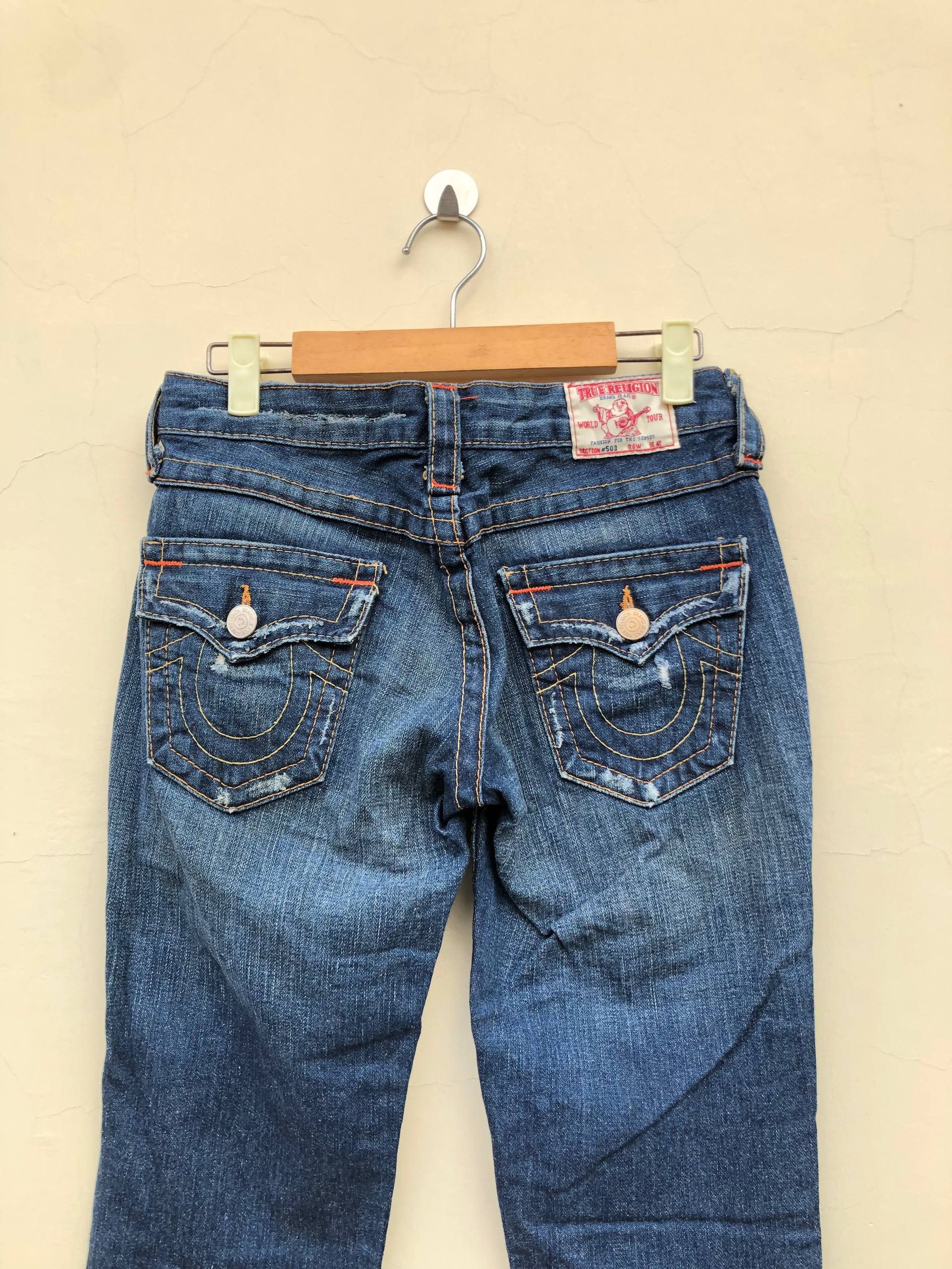 If Six Was Nine 2000s Distressed Bootcut Flared Vkei Y2k Japanese Archive Size US 28 / EU 44 - 7 Thumbnail