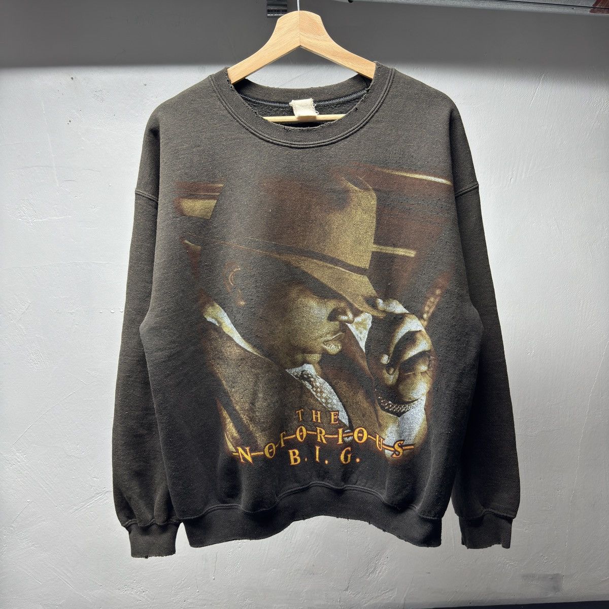 MadeWorn Madeworn The Notorious BIG Biggie Sweatshirt Thrashed Faded Size US L / EU 52-54 / 3 - 1 Thumbnail
