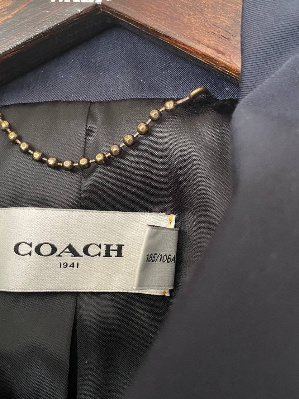 Coach RARE🔥 Coach Men's Long Overcoat in Blue Black Size US L / EU 52-54 / 3 - 4 Thumbnail