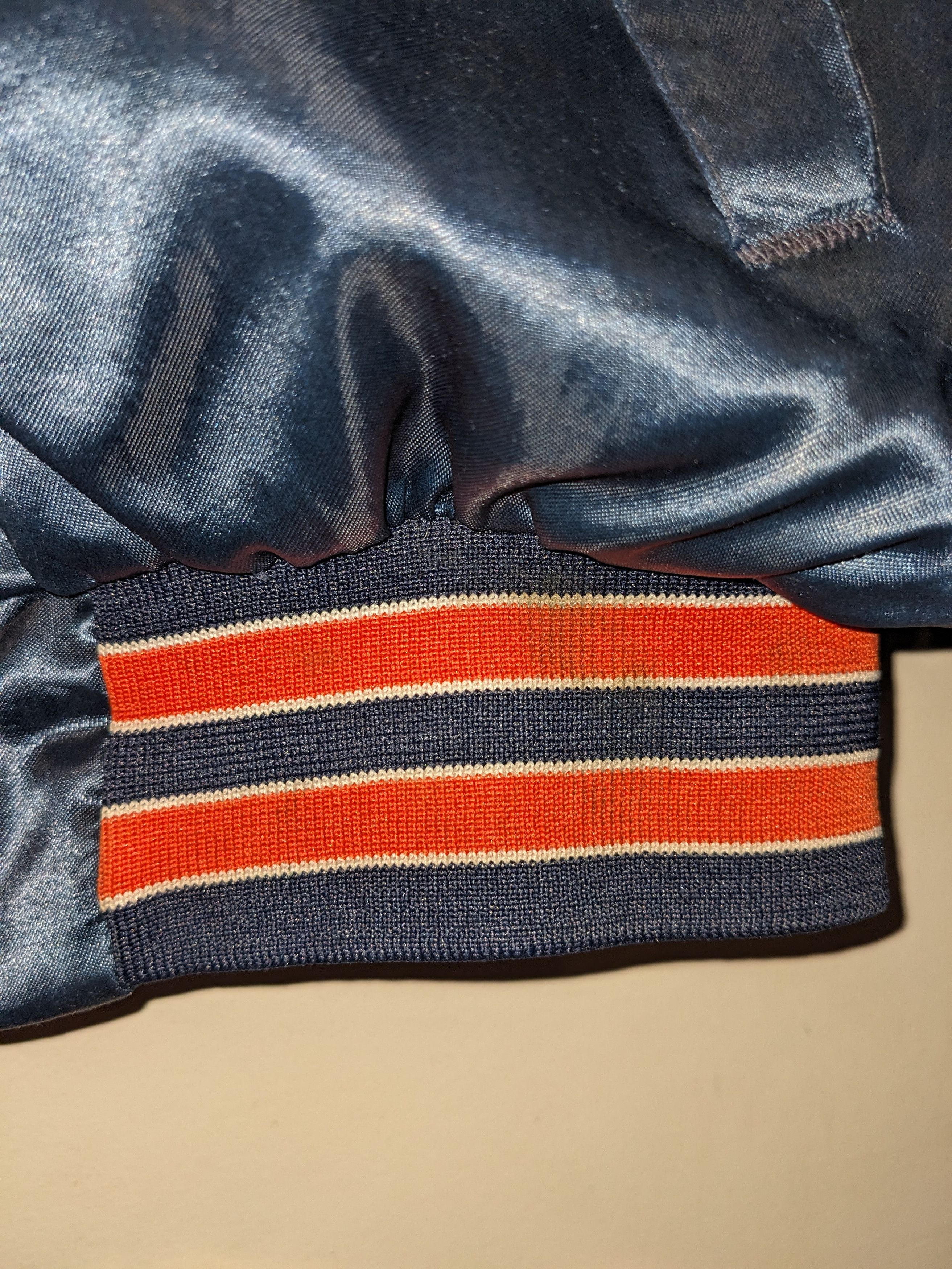 NFL × Vintage Vintage 80s Chicago Bears NFL Chalk Line Satin Jacket Size US L / EU 52-54 / 3 - 11 Thumbnail