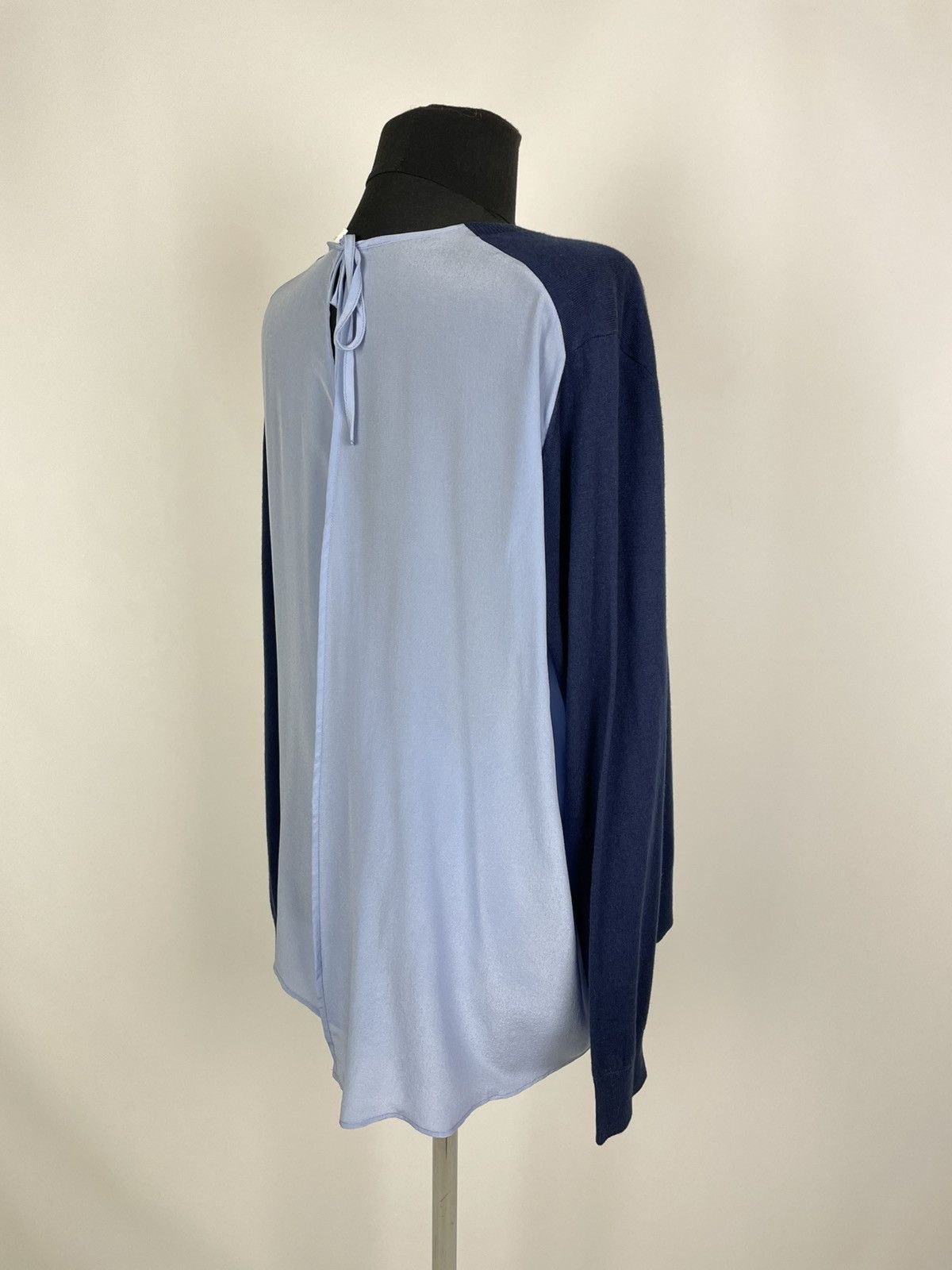 Sandro Sandro Paris Blue Ipolit Silk Back Sweater Open Ti Size M / US 6-8 / IT 42-44 - 14 Thumbnail