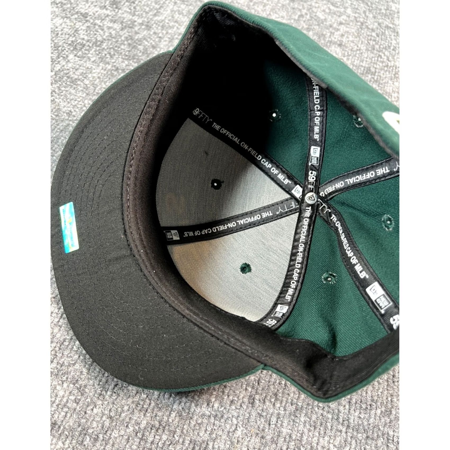 New Era New Era Oakland Athletics Hat Mens Size 7 Green 59FIFTY MLB Authentic Fitted Cap Size ONE SIZE - 6 Thumbnail