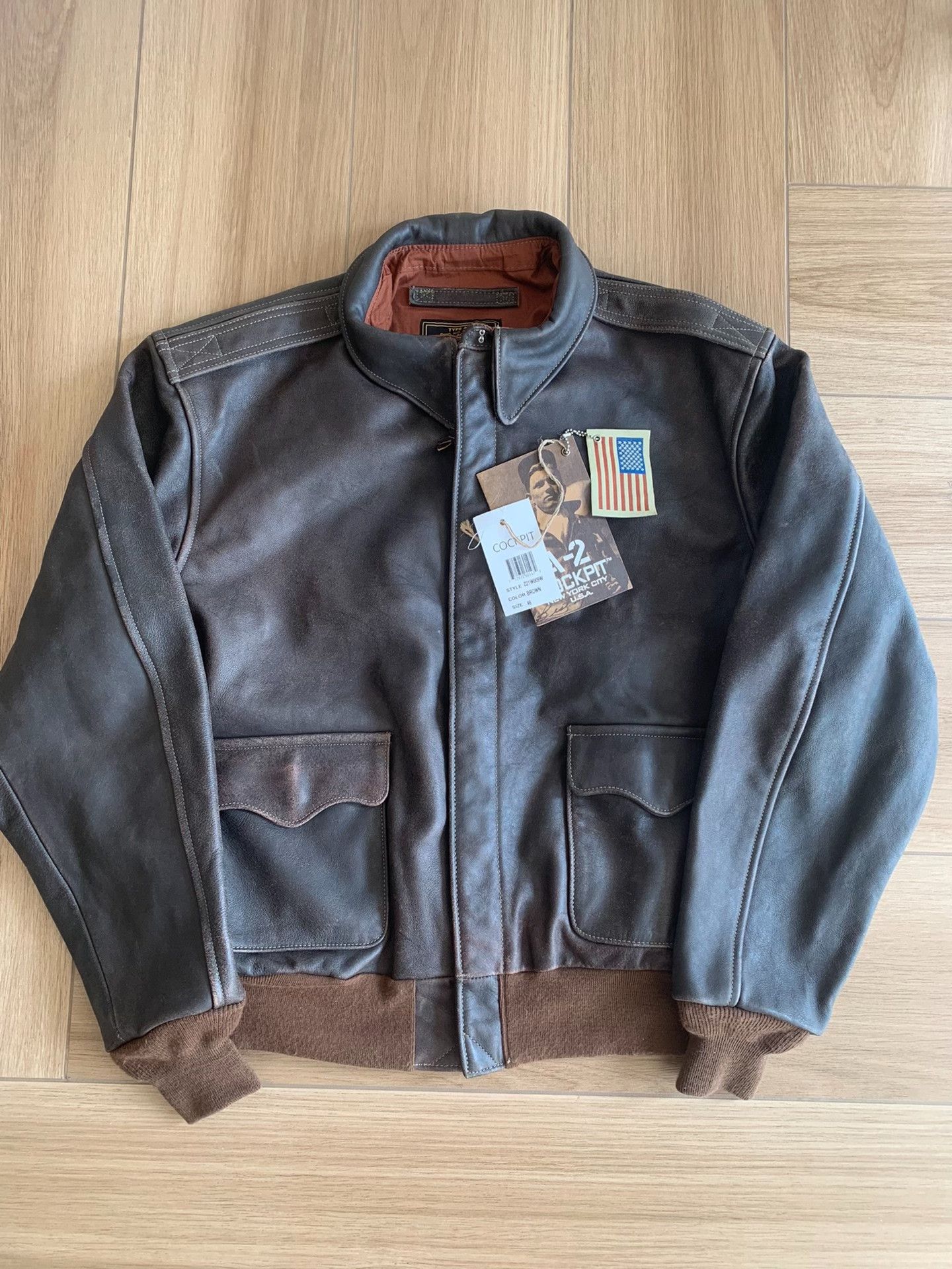 Cockpit USA Cockpit A2 Distressed Horsehide Leather Jacket Size US S / EU 44-46 / 1 - 1 Thumbnail
