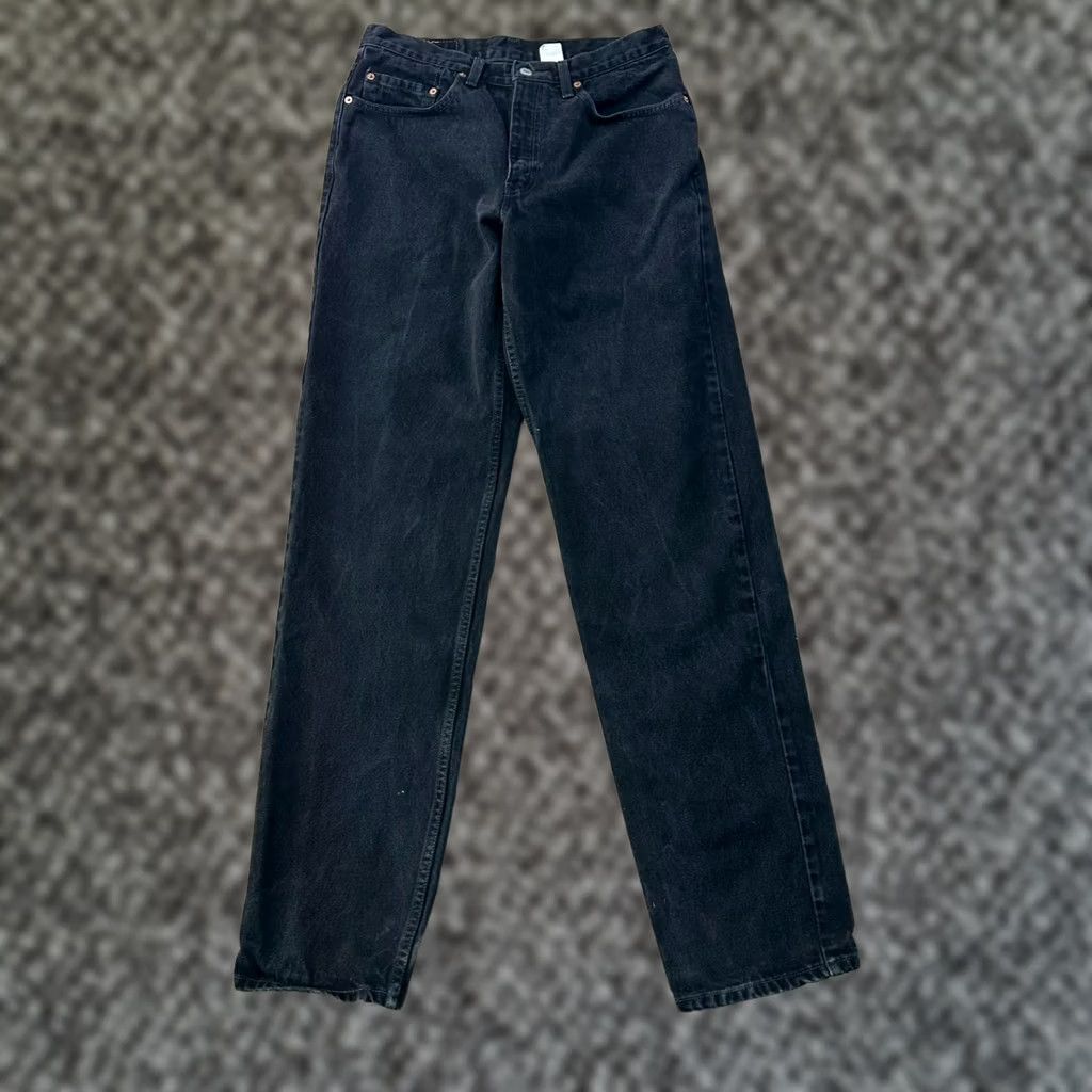 Levi's VINTAGE Levi's 550 Jeans Men 33x36 Black Denim Relaxed 90s Grunge Y2K Denim Jeans Mens Black Size US 33 - 1 Thumbnail