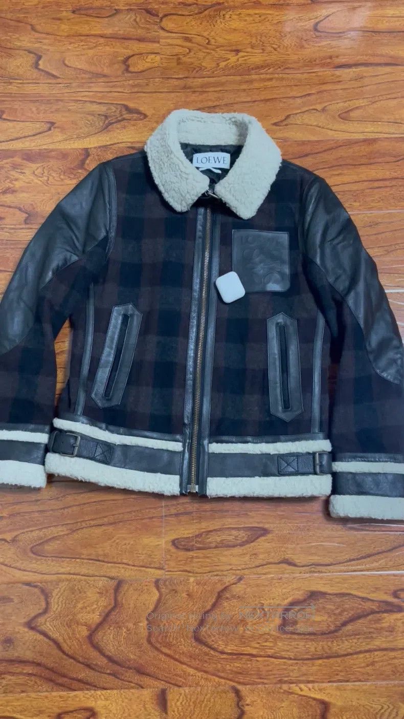 Loewe Loewe Men's Winter Coat, Wool, Cashmere and Leather Patchw Size US M / EU 48-50 / 2 - 1 Thumbnail