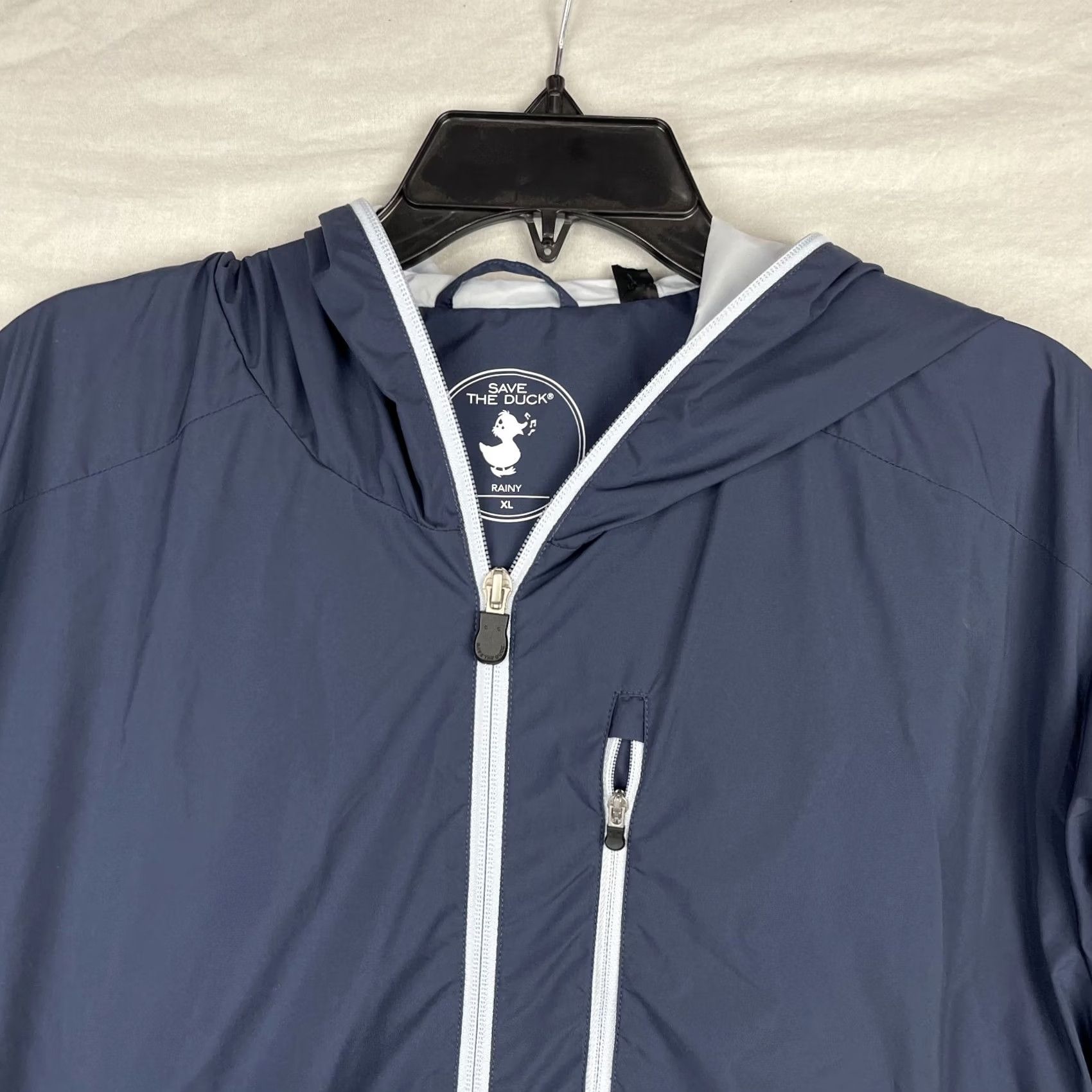 Save The Duck Save The Duck Jacket Womens XL Rainy Hooded Water Repellent Blue Jacket Size XL / US 12-14 / IT 48-50 - 4 Thumbnail