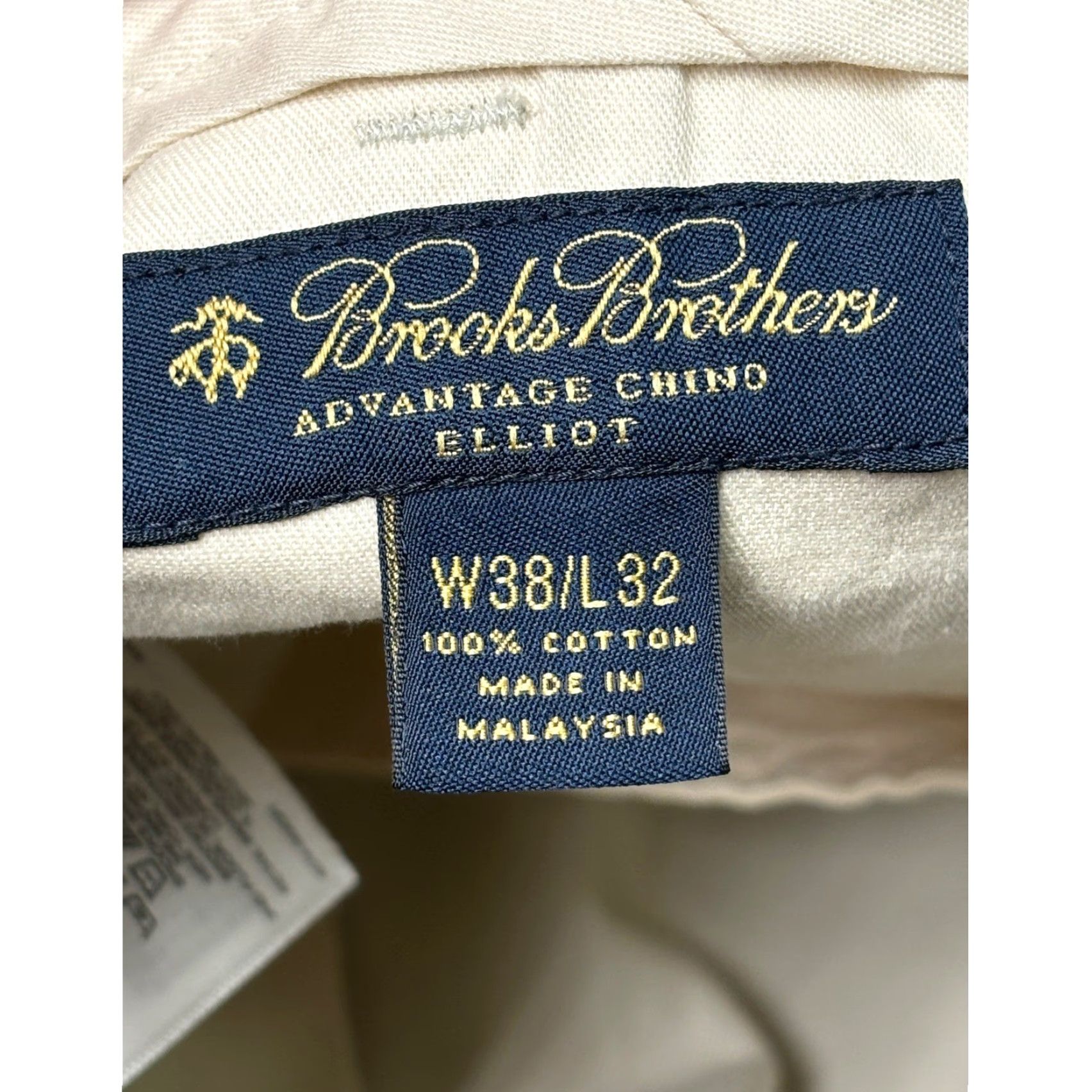 Brooks Brothers Brooks Brothers Advantage Chino Elliot Mens Pants Khaki 38 Regular Pleated Cotton Beige Beige 90s Preppy Workwear Casual Mens Size US 38 / EU 54 - 5 Thumbnail