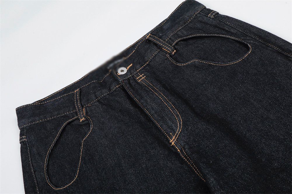 Jean Men's high street trendy loose straight leg jeans Size US 32 / EU 48 - 3 Thumbnail