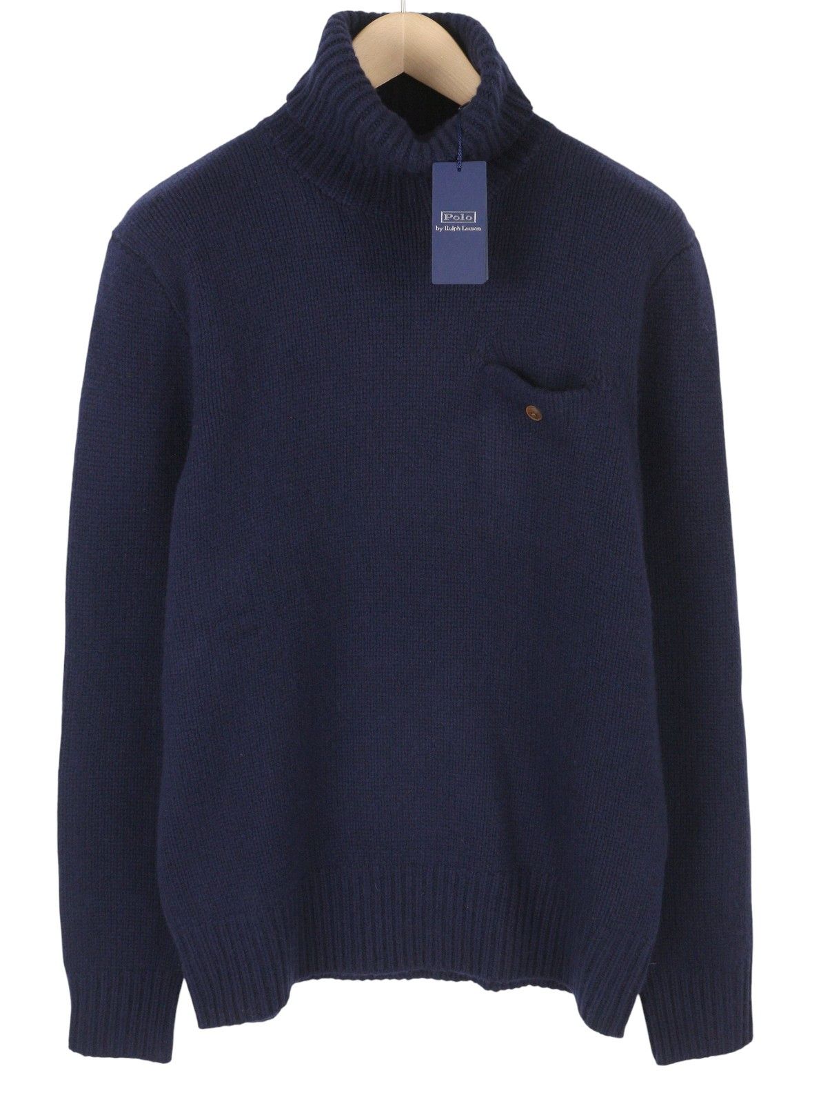 Ralph Lauren BLUE M Wool Cashmere Tight Knit Pullover 86941 Size US M / EU 48-50 / 2 - 1 Thumbnail