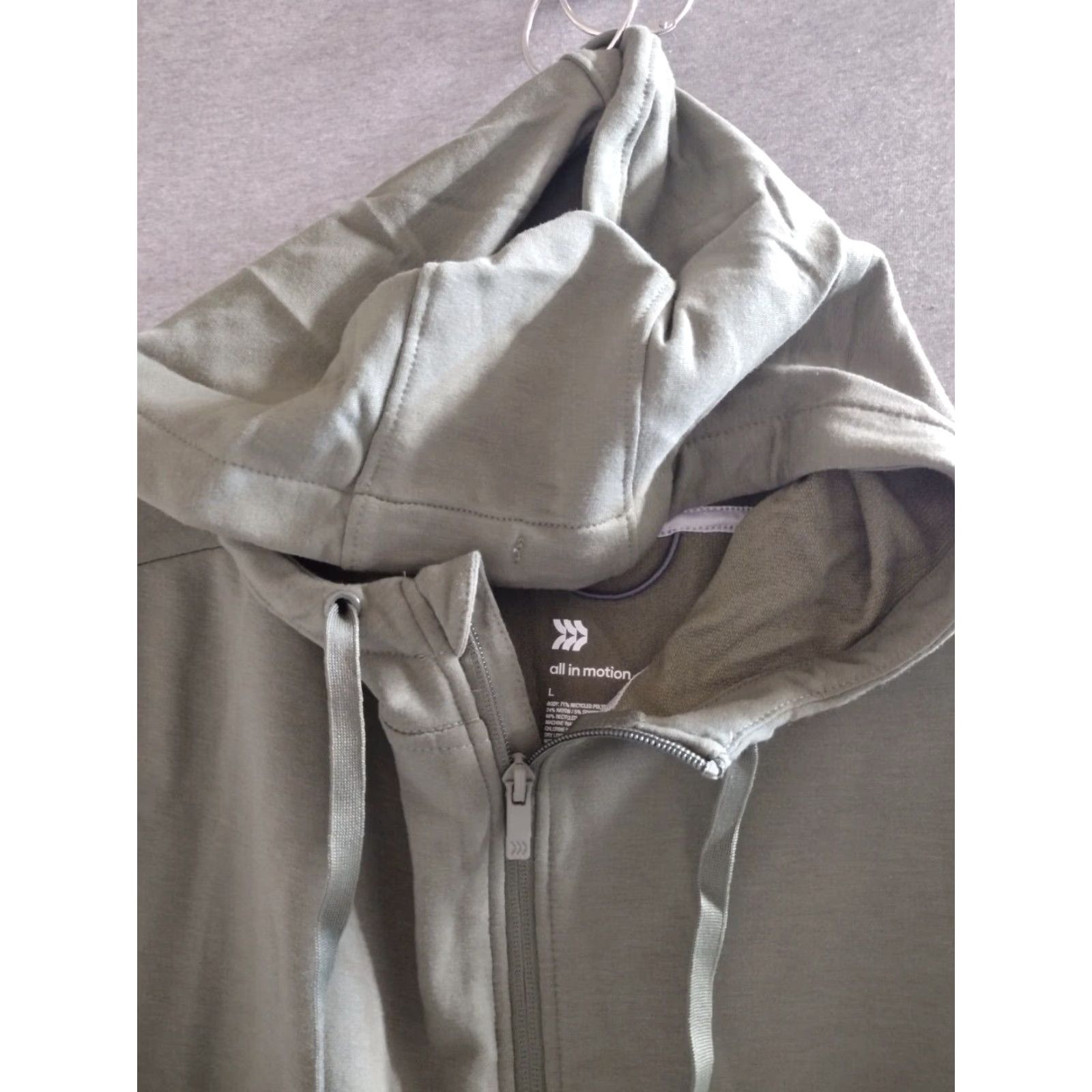 Vintage All In Motion Women’s Fleece Full Zip Hoodie Olive Green L Hoodie Women Full Zip Athletic Fleece Jacket Size L / US 10 / IT 46 - 3 Thumbnail