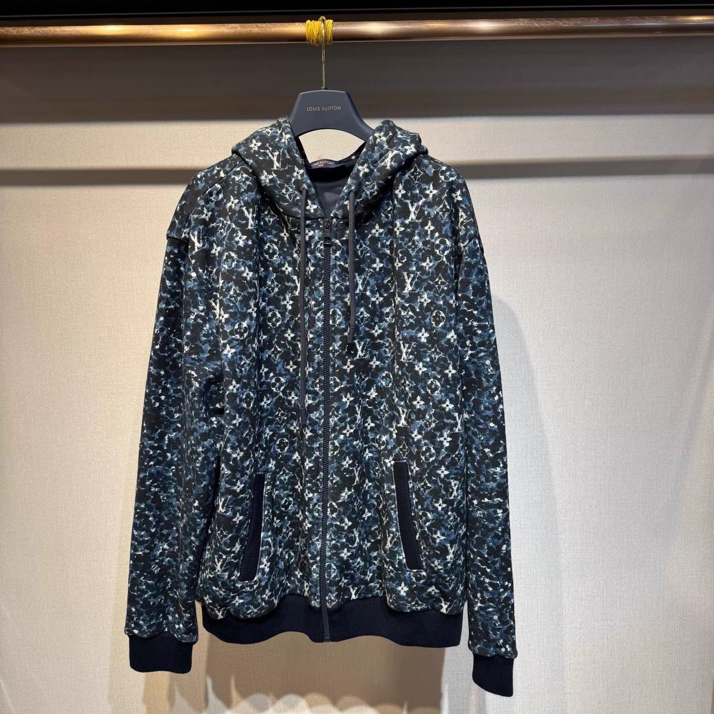 Louis Vuitton LV Blue Ink Monogram Zip-Up Hoodie XXL New Size US XXL / EU 58 / 5 - 1 Thumbnail