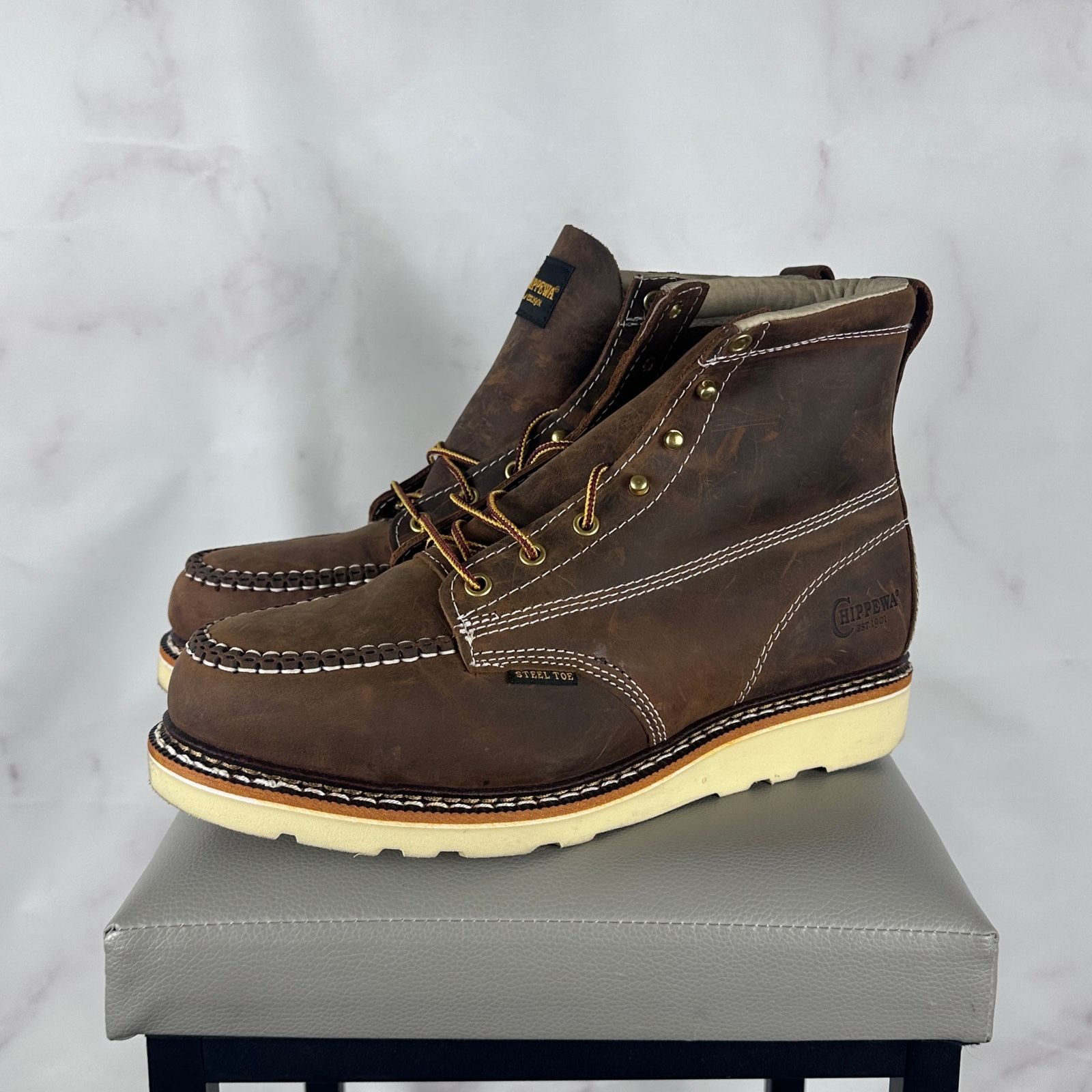 Chippewa Edge Walker 6" Lace-Up Brown Boot Size US 11.5 / EU 44-45 - 1 Thumbnail