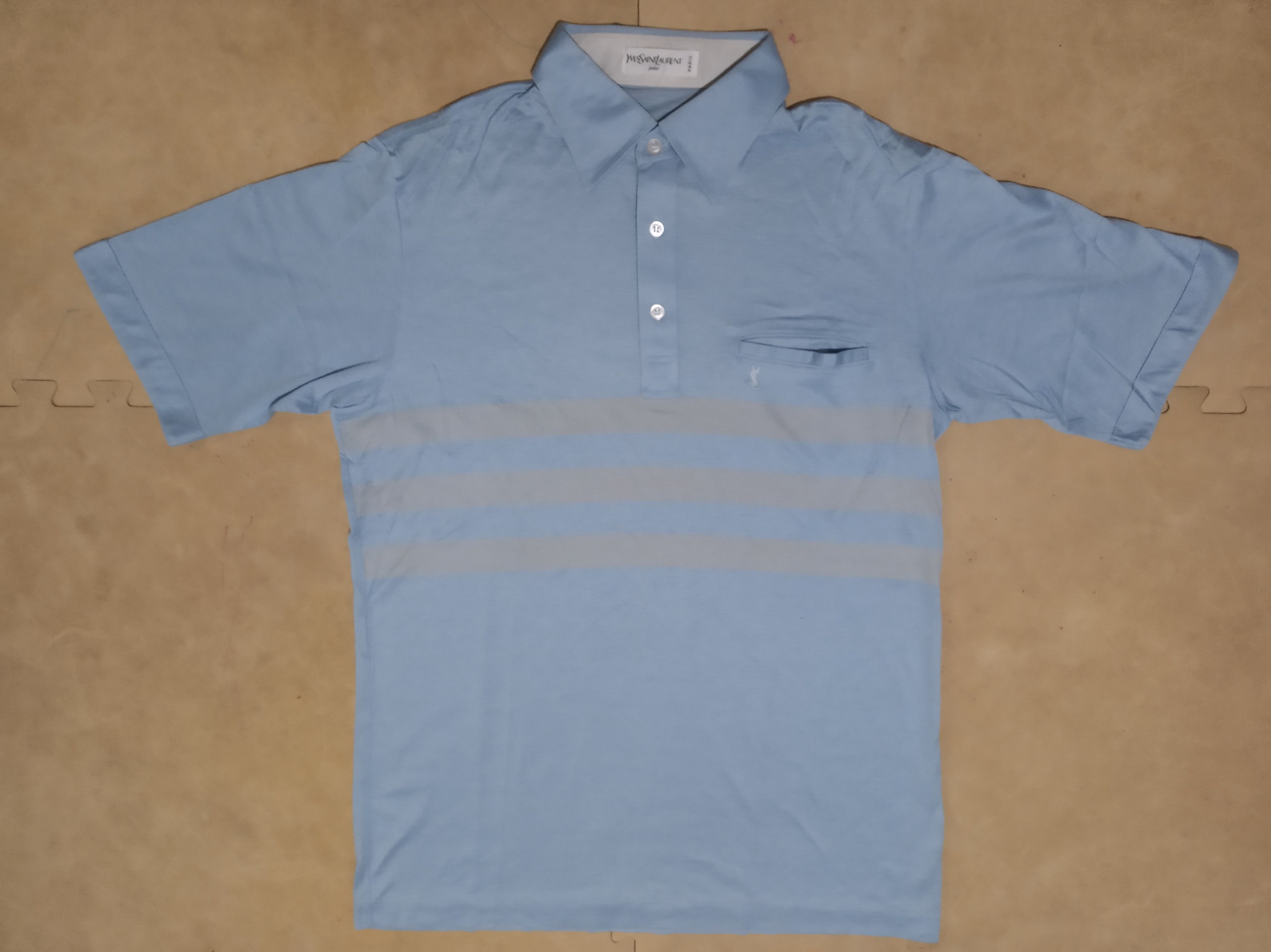 Vintage Vintage Yves Saint Laurent PARIS Large Sky Blue Size US L / EU 52-54 / 3 - 1 Thumbnail