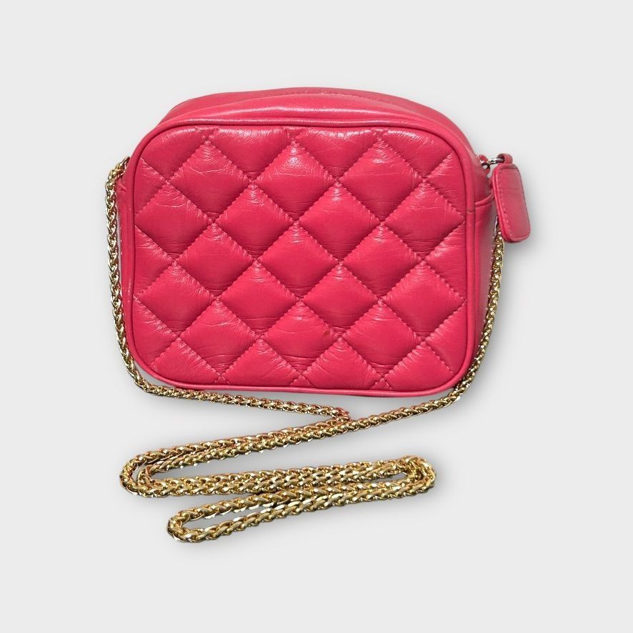Other Vintage Pink Quilted Crossbody Bag Gold Chain Small Coco Cla Size ONE SIZE - 1 Thumbnail