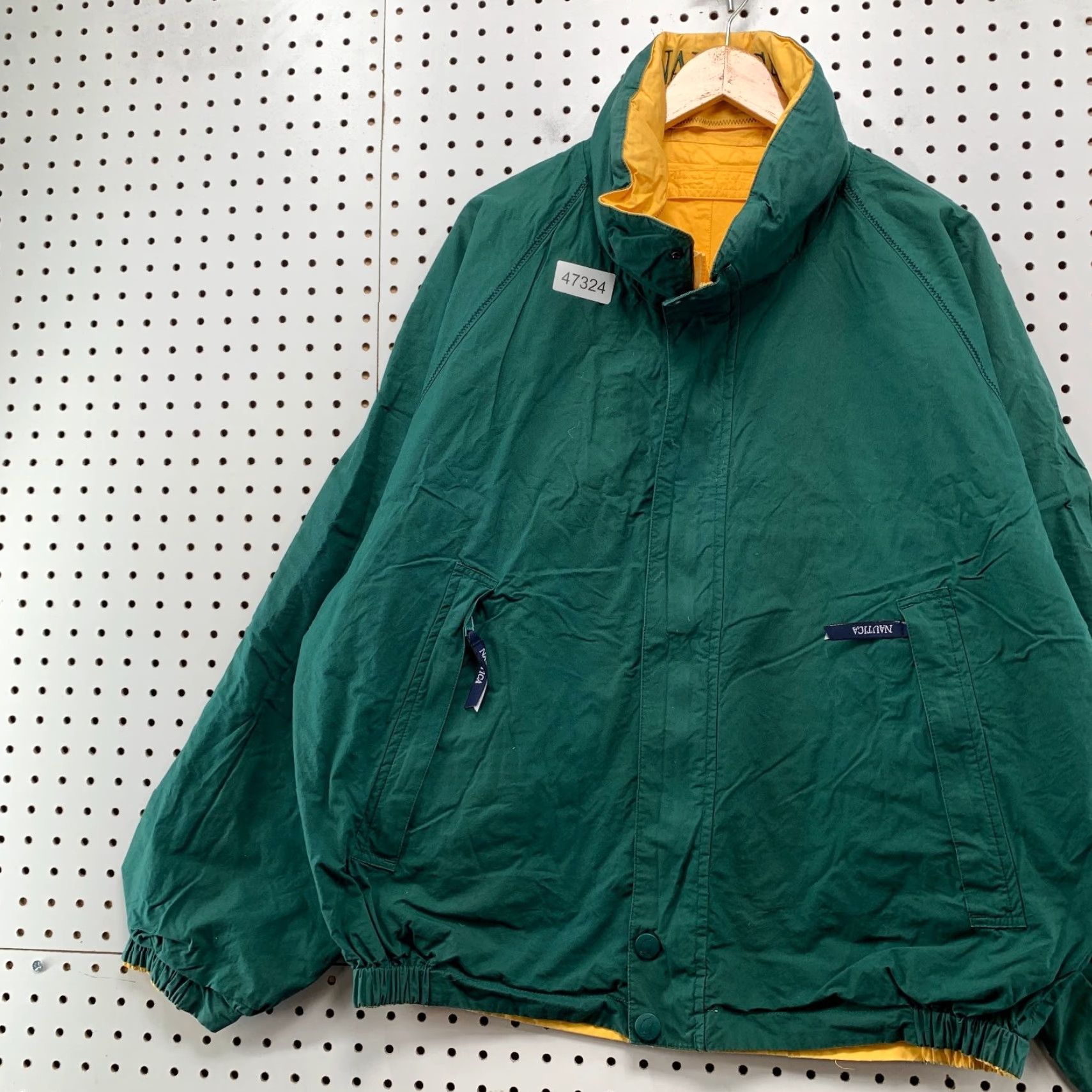 Nautica VINTAGE Nautica Reversible Jacket Mens XL Green Yellow Nautical Lightweight Size US XL / EU 56 / 4 - 5 Thumbnail