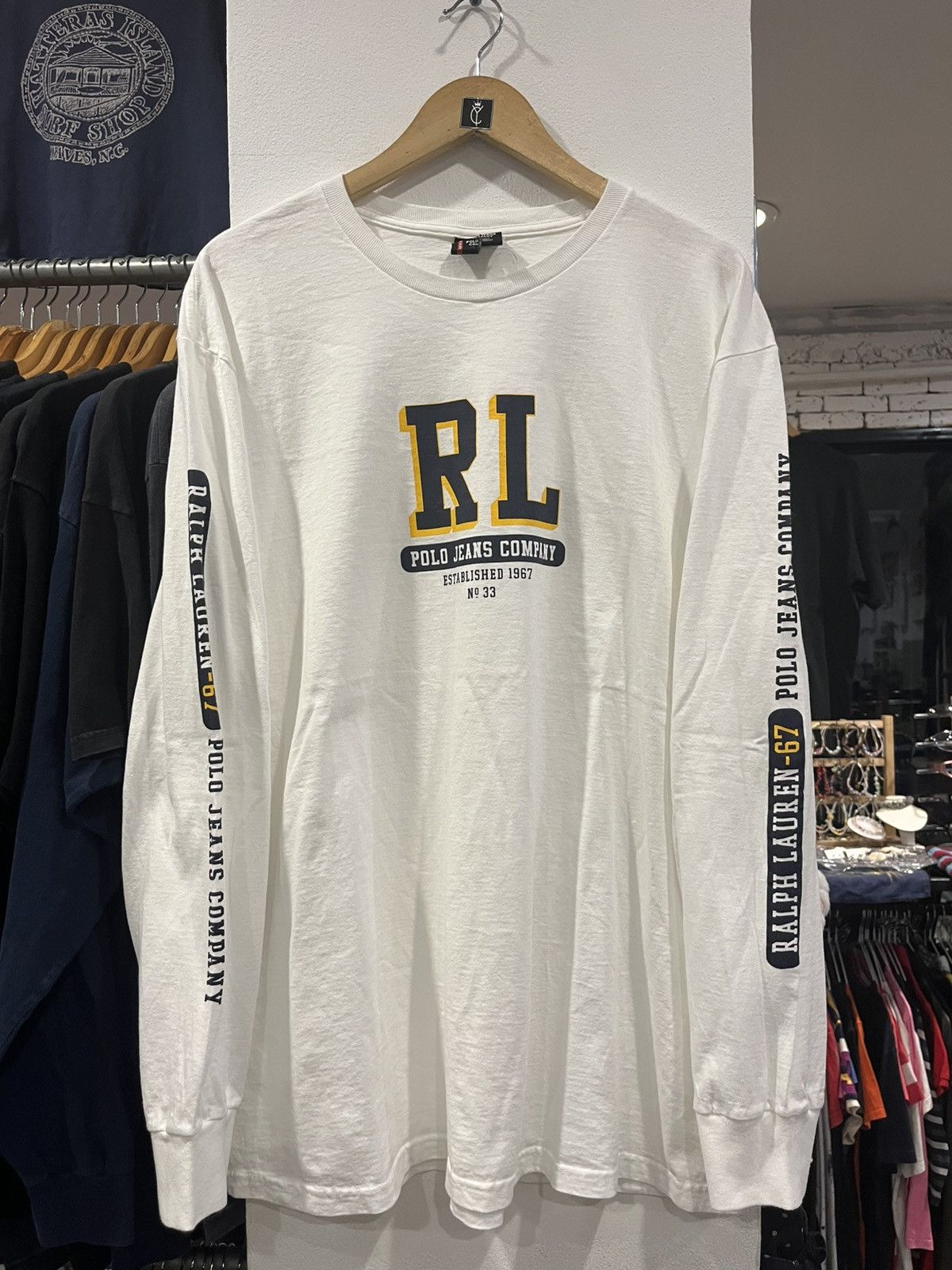 Polo Ralph Lauren Vintage Polo Jeans Company long sleeve T-Shirt Size US XXL / EU 58 / 5 - 1 Thumbnail