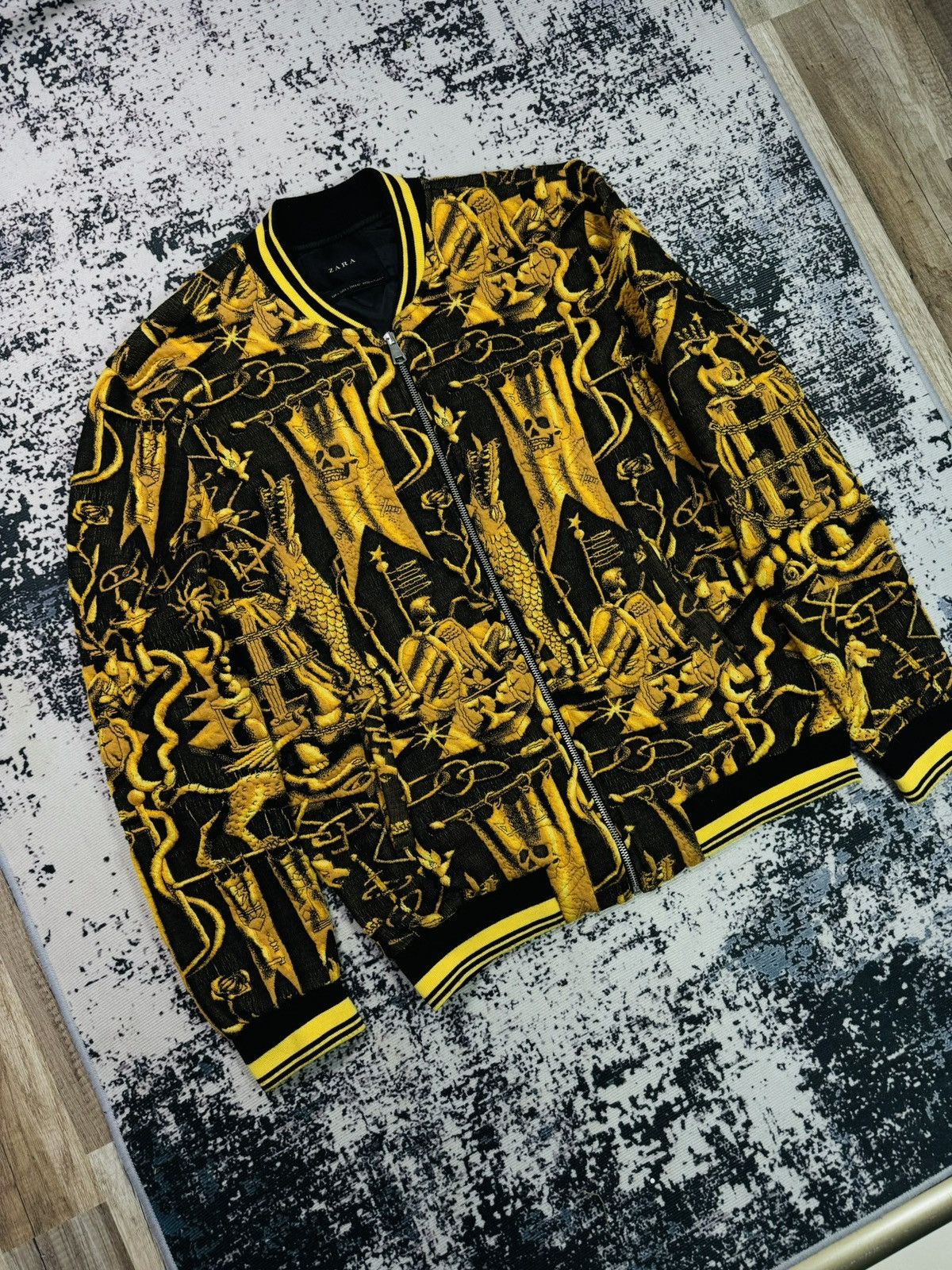 Zara Zara Pattern Jacket gold black L Size US L / EU 52-54 / 3 - 2 Thumbnail