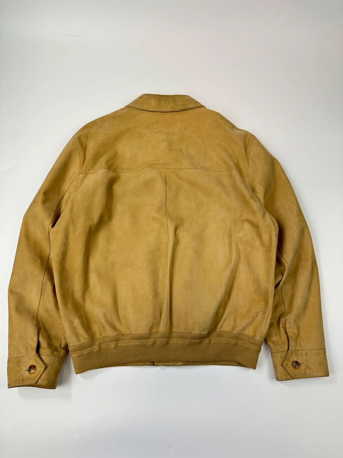 Lanvin Lanvin Paris 90s Beige Suède Leather Bomber Button Up Jacket Size US M / EU 48-50 / 2 - 4 Thumbnail