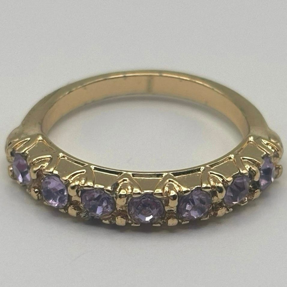 Other Purple & Gold Crystal Ring Size ONE SIZE - 3 Thumbnail