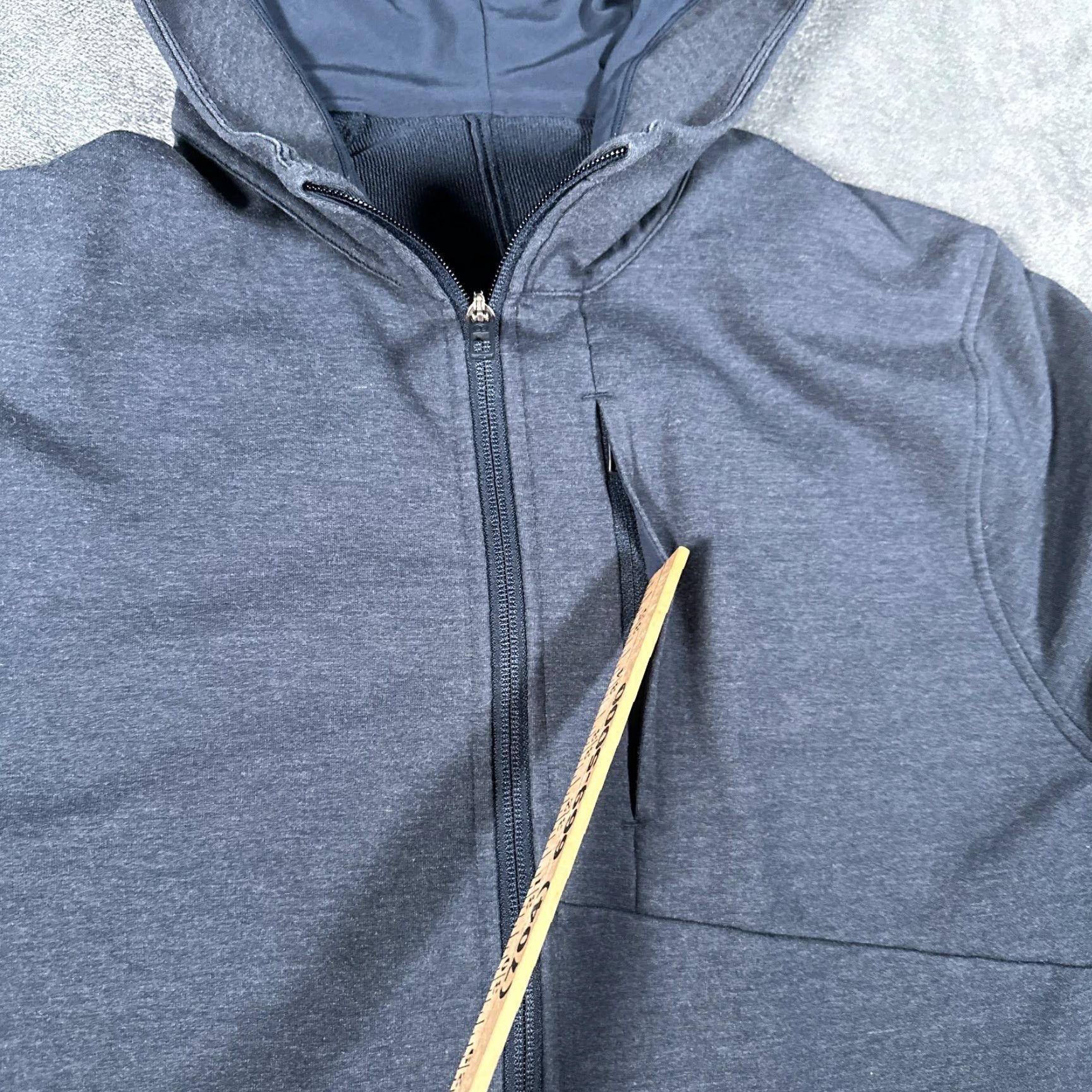 Lululemon Lululemon City Sweat Hoodie Mens Large Blue Gray Full Zip Sweatshirt Size US L / EU 52-54 / 3 - 6 Thumbnail