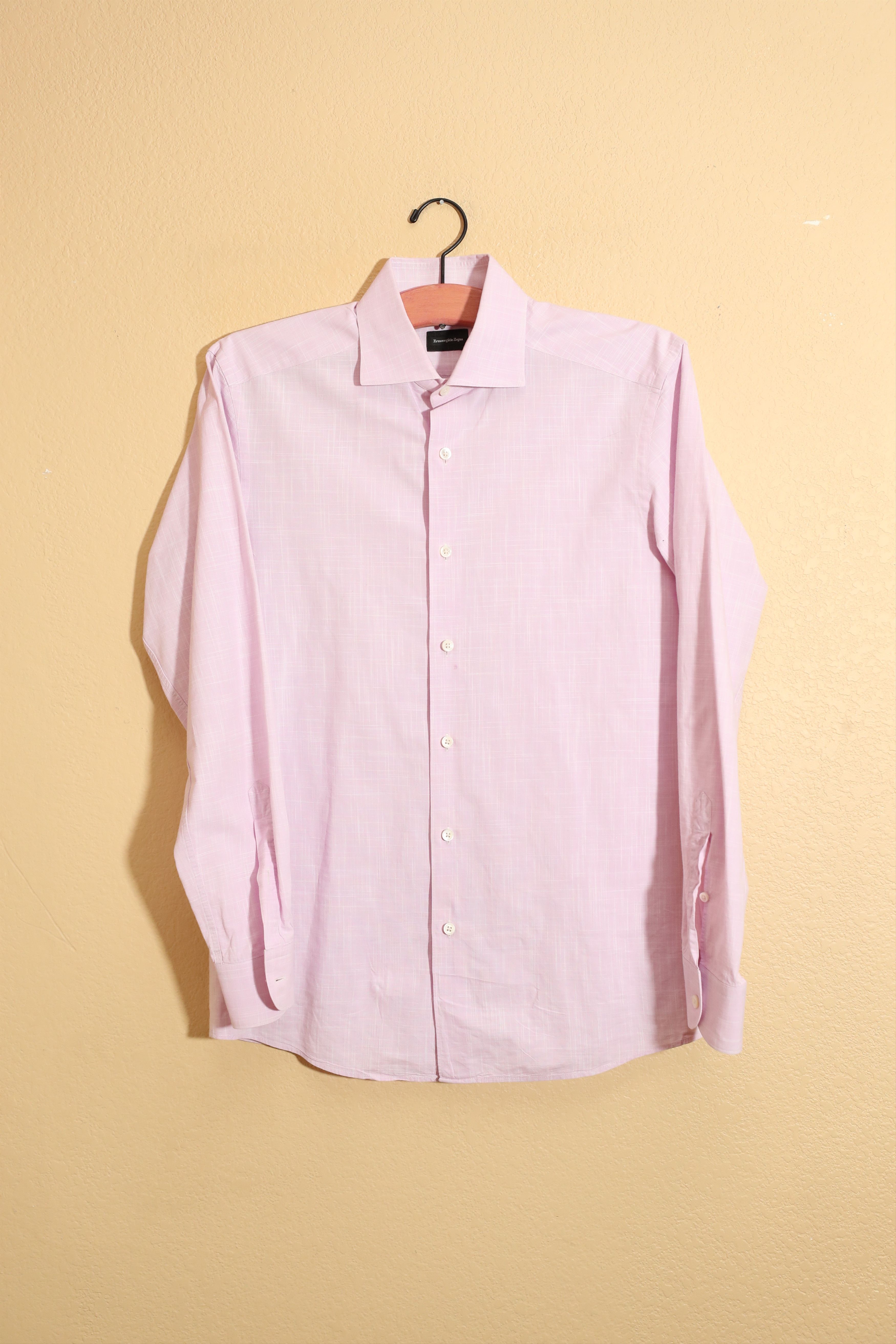 Ermenegildo Zegna Ermenegildo Zegna Pink Long Sleeve Buttondown Shirt (M) Size US M / EU 48-50 / 2 - 1 Thumbnail