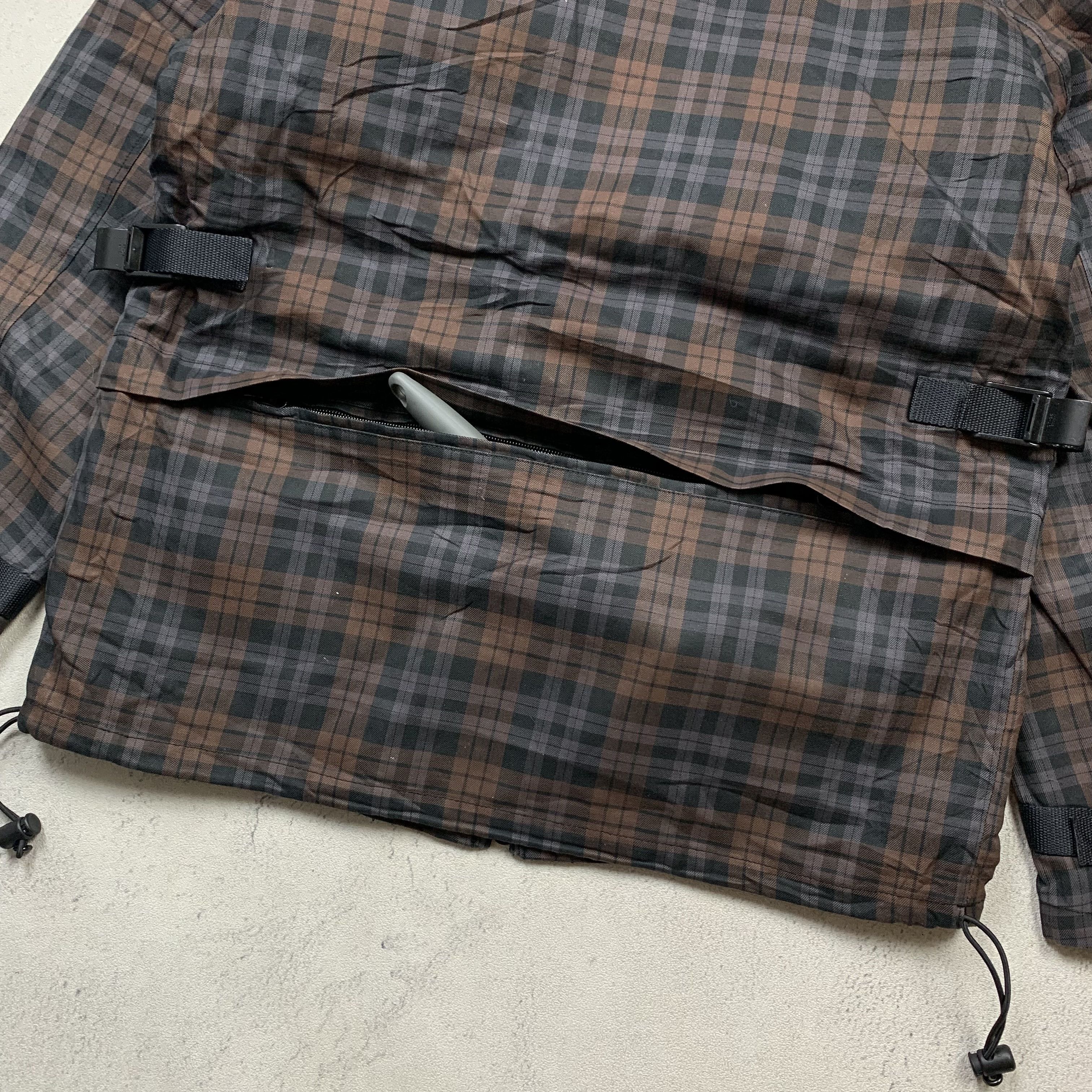Comme Ca Ism Hunting Jacket Multi Pocket Plaid Utility