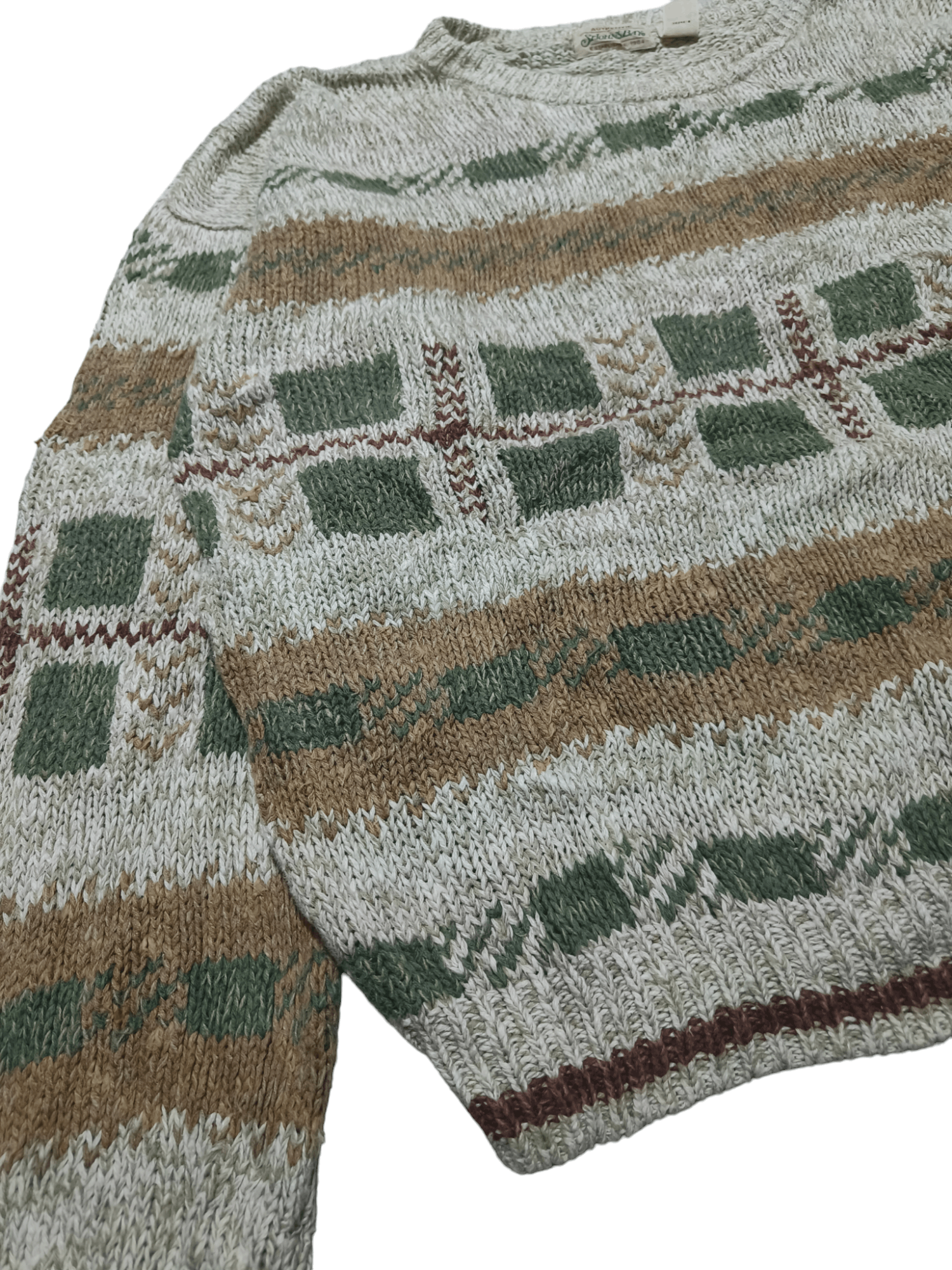 St. Johns Bay Vintage 80s STJOHNSBAY Ethnic Aztec Motifs Knit Sweater Size US XL / EU 56 / 4 - 5 Thumbnail