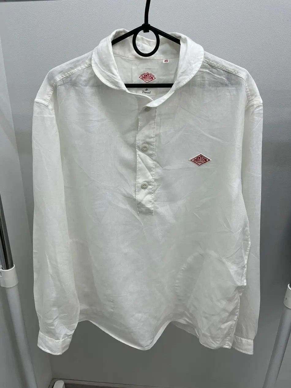 Danton Danton Half Button Pockets Linen Shirt Size US L / EU 52-54 / 3 - 1 Thumbnail