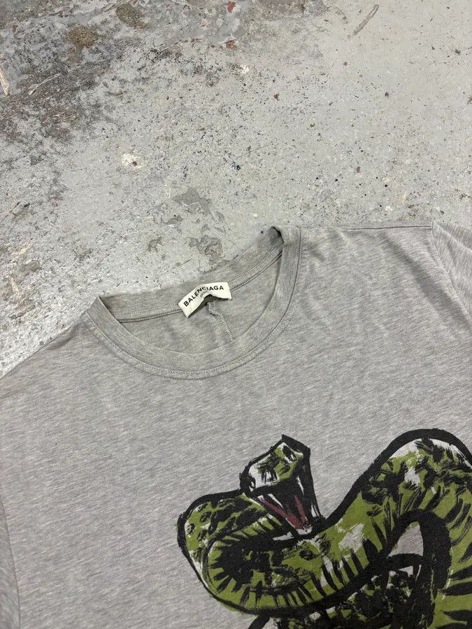 Balenciaga SS2016 Balenciaga Grey Snake T-Shirt Size US M / EU 48-50 / 2 - 5 Thumbnail