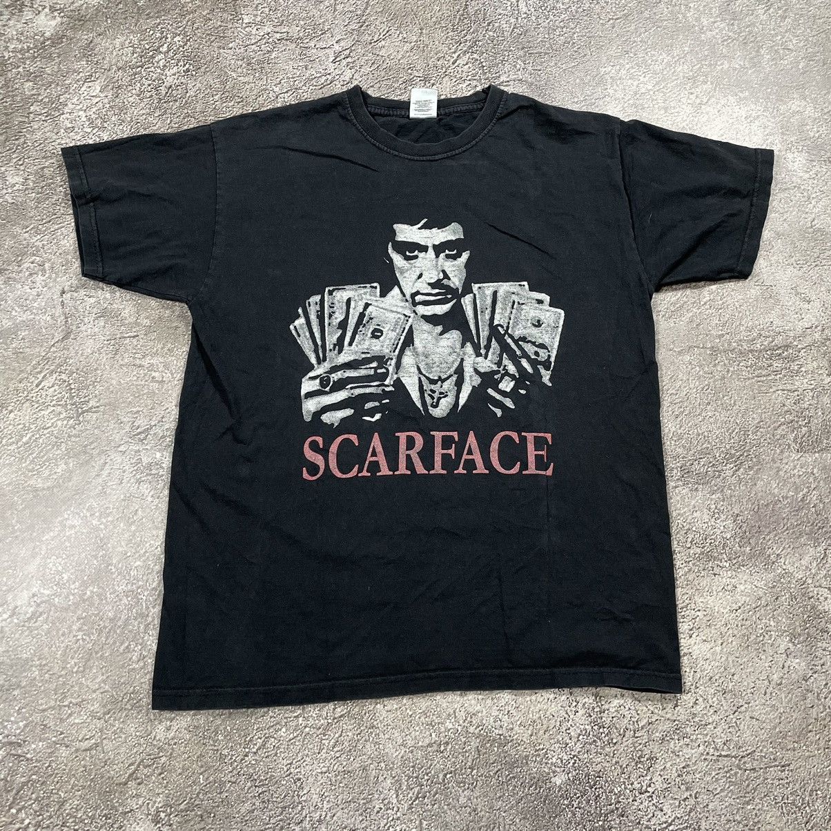 Vintage Vintage 90s Scarface Graphic Tee Single Stitch Faded Black M Size US M / EU 48-50 / 2 - 1 Thumbnail
