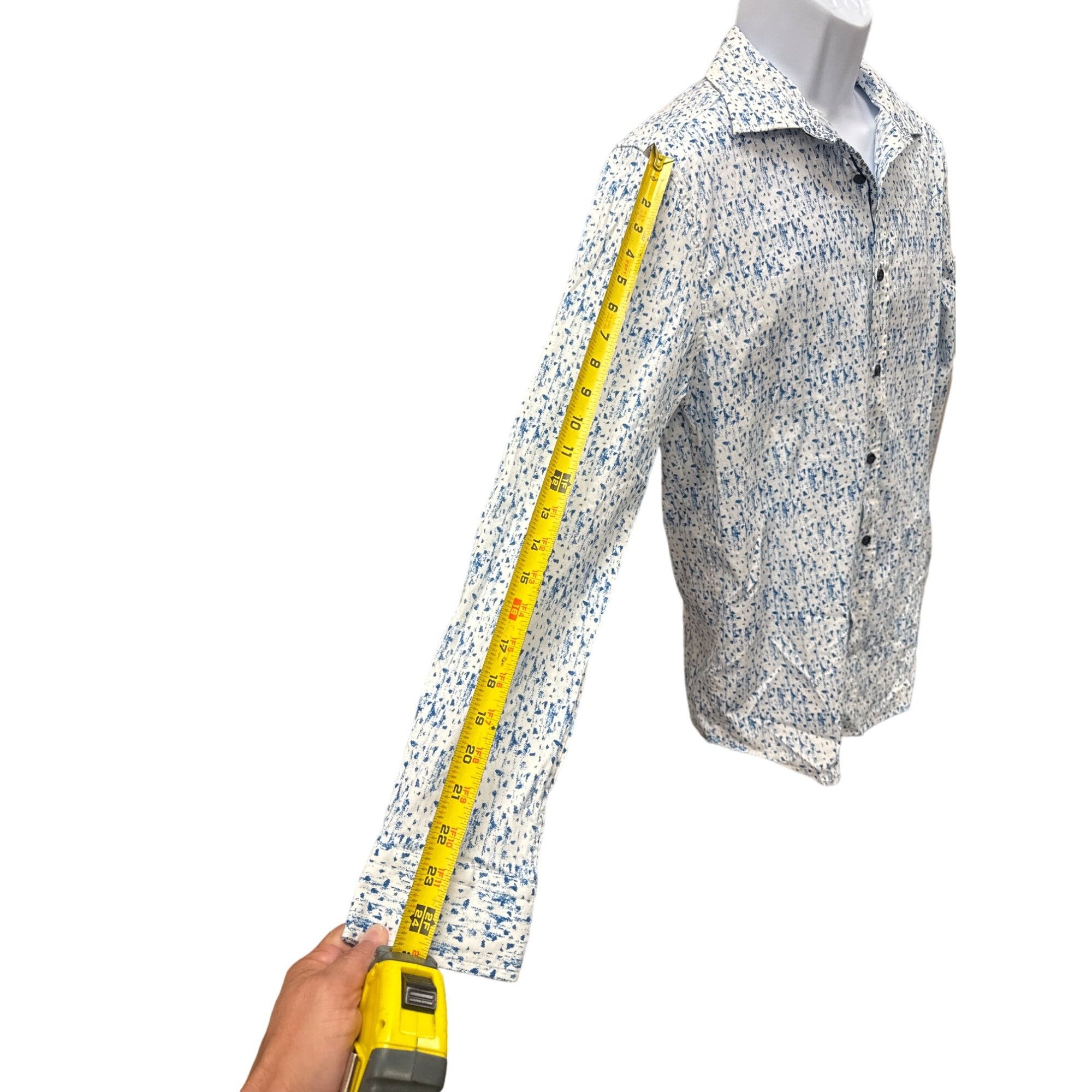 Robert Graham Robert Graham Men's Light Blue Geometric Long Sleeve XL butt Size US XL / EU 56 / 4 - 8 Thumbnail