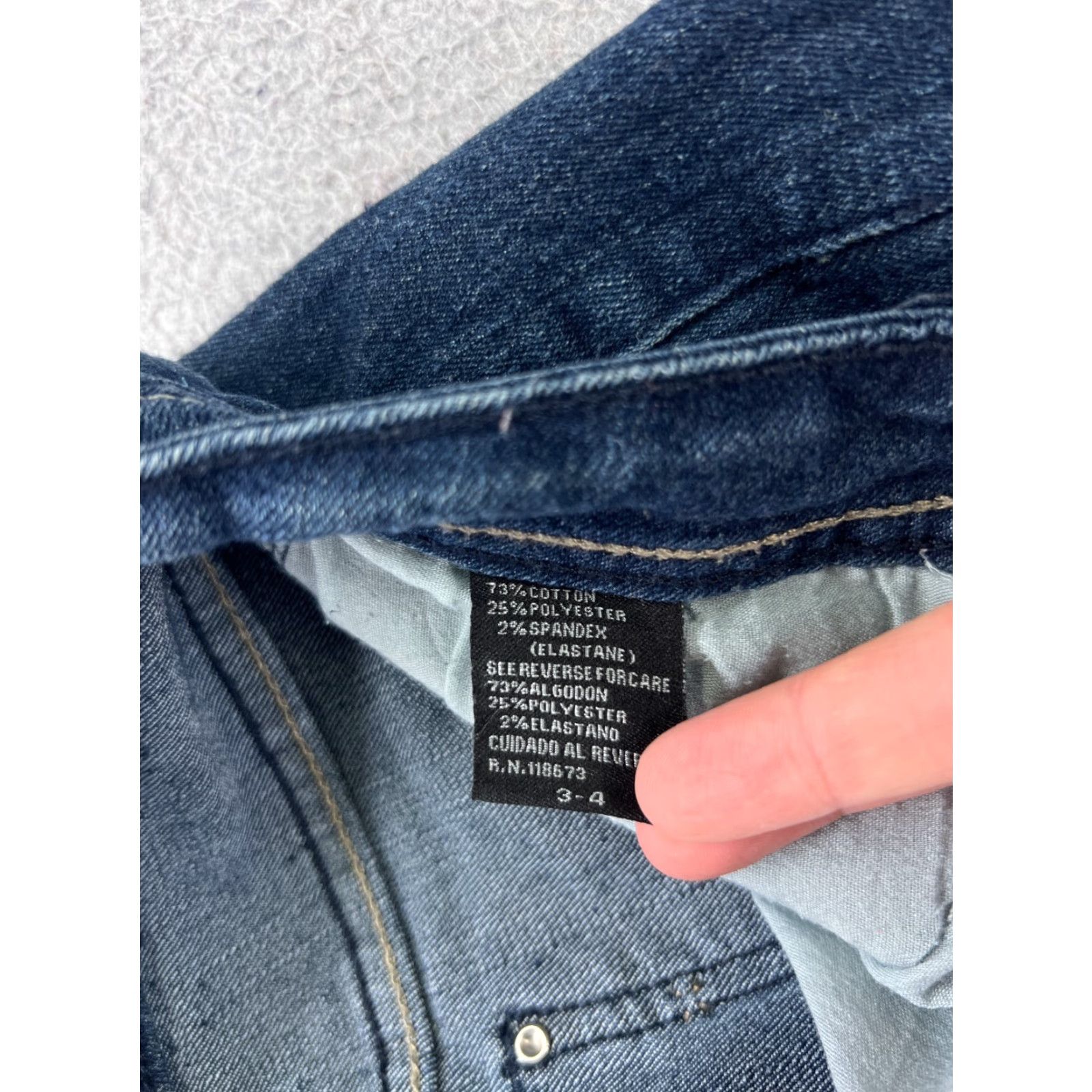 Denime VINTAGE Secretly Evil Women's Jeans Pants 26x31 Blue Denim Low-Rise Straight Leg Cotton Fall Summer Winter Size 26" / US 2 / IT 38 - 7 Thumbnail