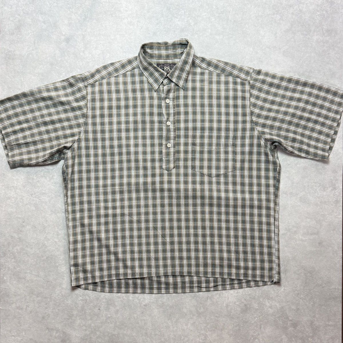 RRL Ralph Lauren Vintage 90s RRL Ralph Lauren Plaid Halfzip Shirt Size US XL / EU 56 / 4 - 1 Thumbnail