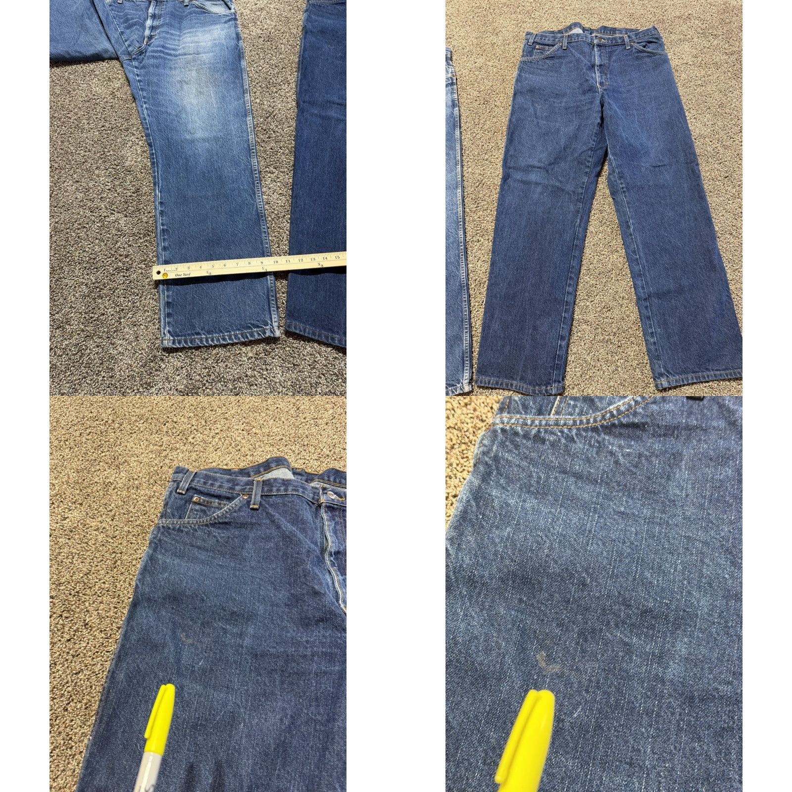 Dickies Dickies Jeans 40x32 Blue Denim 5-Pocket Regular Rise Straight Mens Size 40 Inseam 32 Size US 40 / EU 56 - 8 Thumbnail