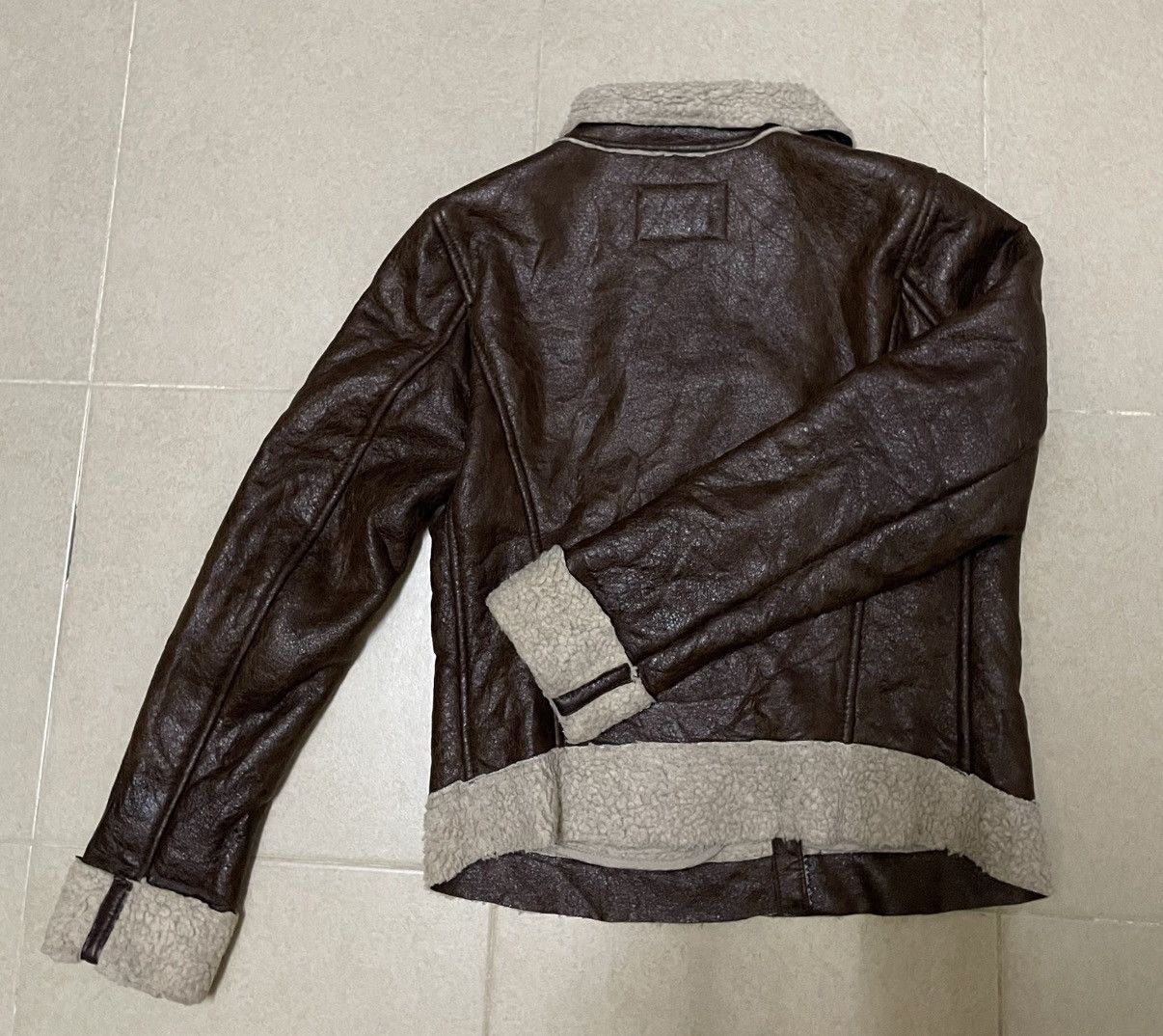 Uniqlo Vintage NEO LEATHER x UNIQLO DOUBLE COLLAR SHEARLING JACKET. Size S / US 4 / IT 40 - 2 Thumbnail
