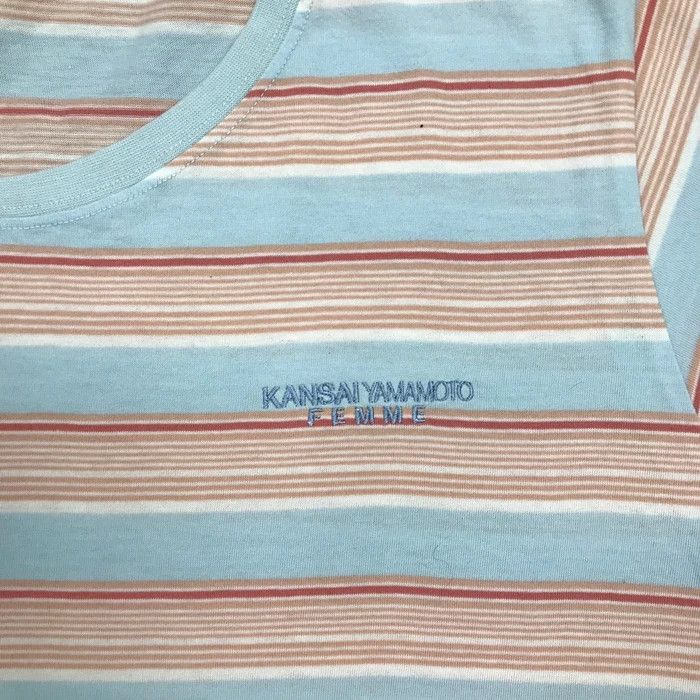 Kansai Yamamoto × Vintage SY0105 VTG KANSAI YAMAMOTO X FEMME STRIPED T-SHIRT LADIES Size L / US 10 / IT 46 - 3 Thumbnail