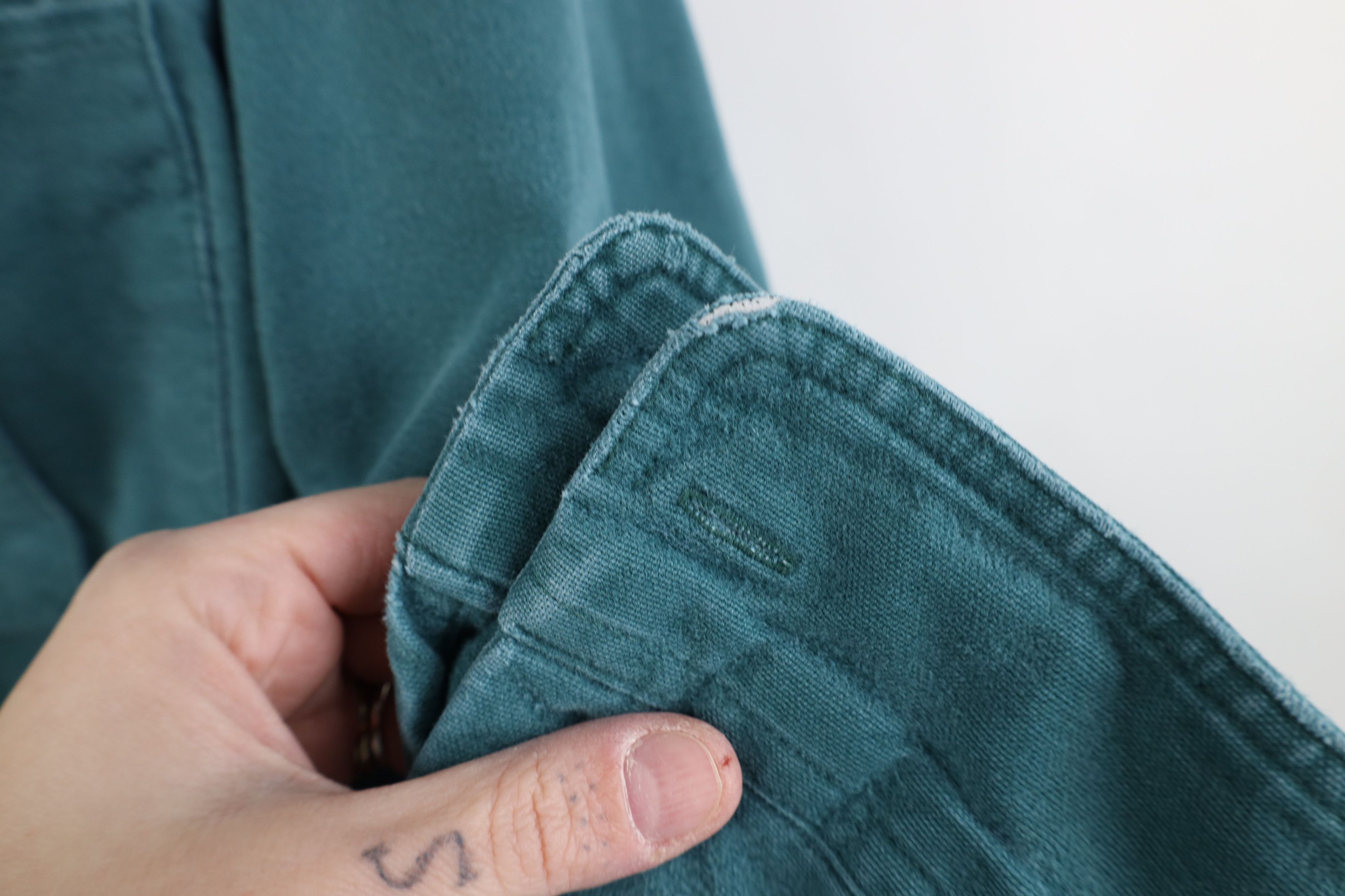 Eddie Bauer Vintage 90s Eddie Bauer Chamois Cloth Button Shirt Green USA Size US L / EU 52-54 / 3 - 10 Thumbnail